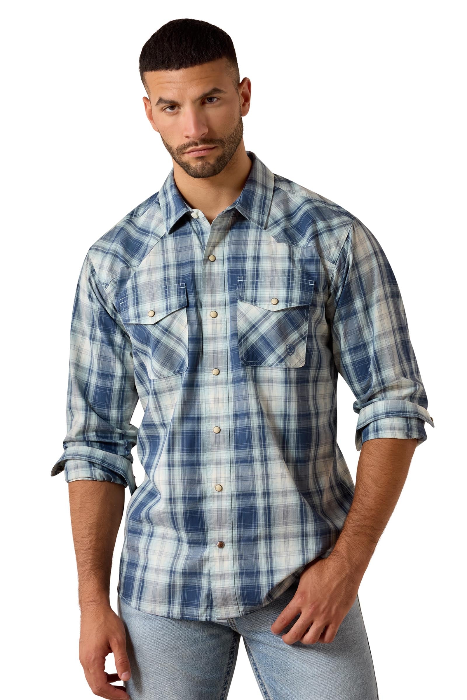 Ariat Retro Heathcliff heren getailleerd drukknopenoverhemd Heren paardrijkleding