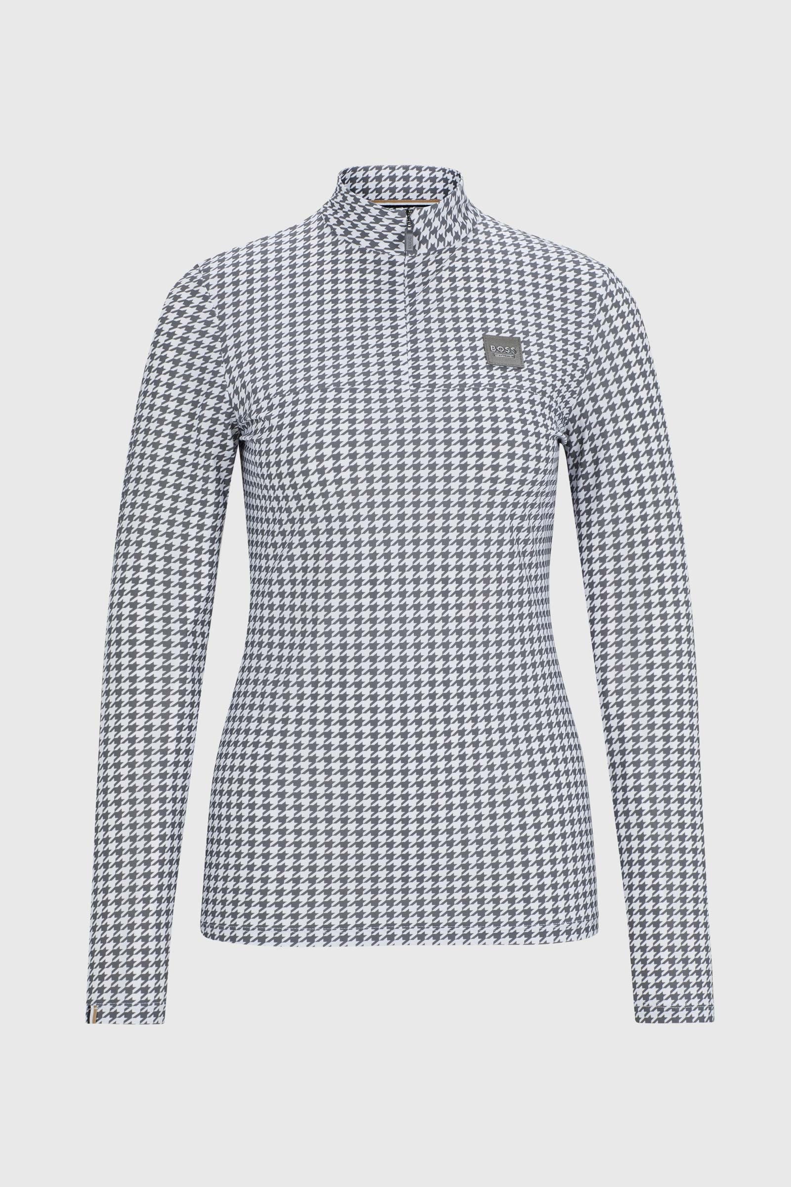 BOSS Equestrian Boss Rachel trainingsshirt Houndstooth Dames paardrijkleding