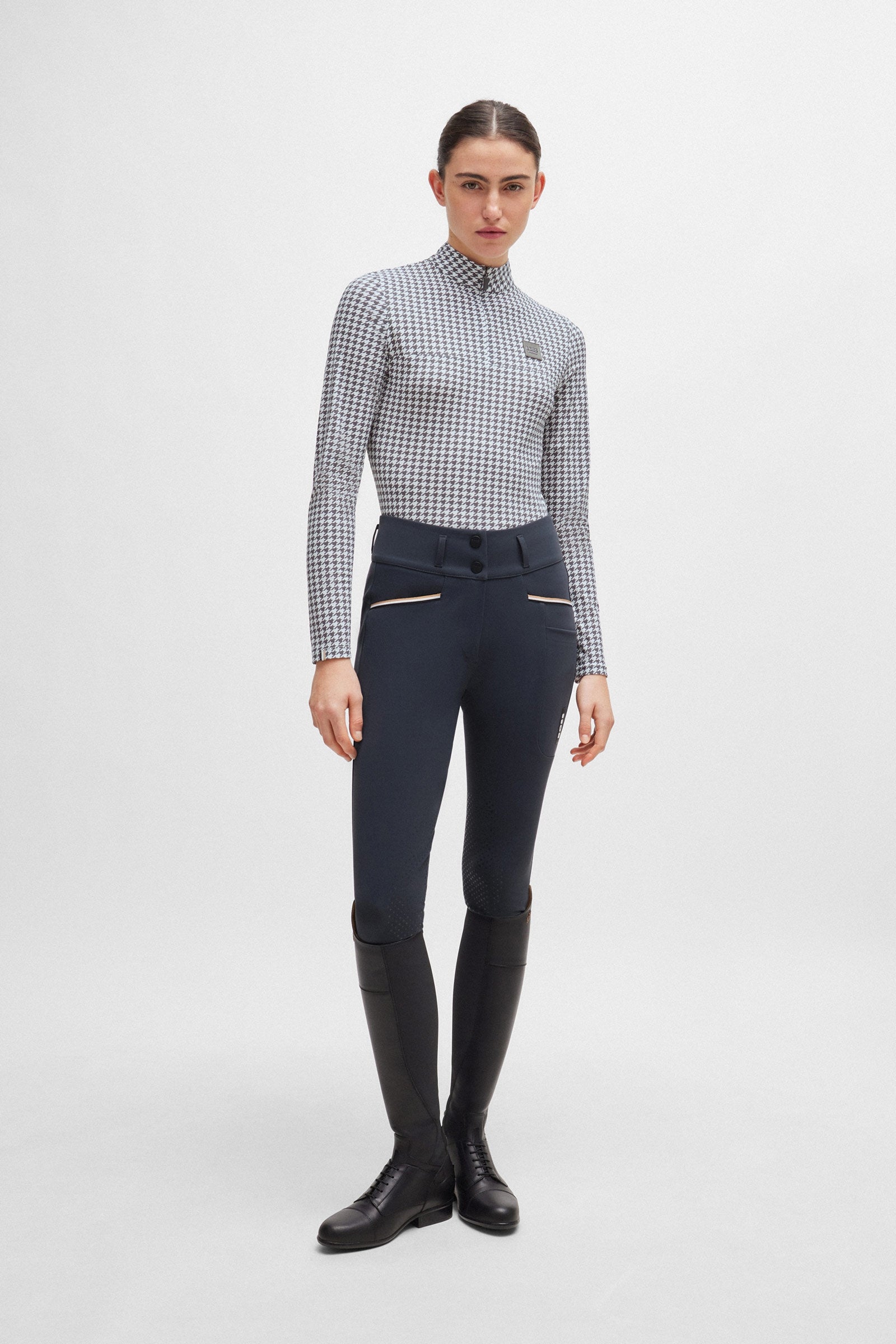 BOSS Equestrian Boss Rachel Training Shirt Houndstooth Women’s Riding Clothing