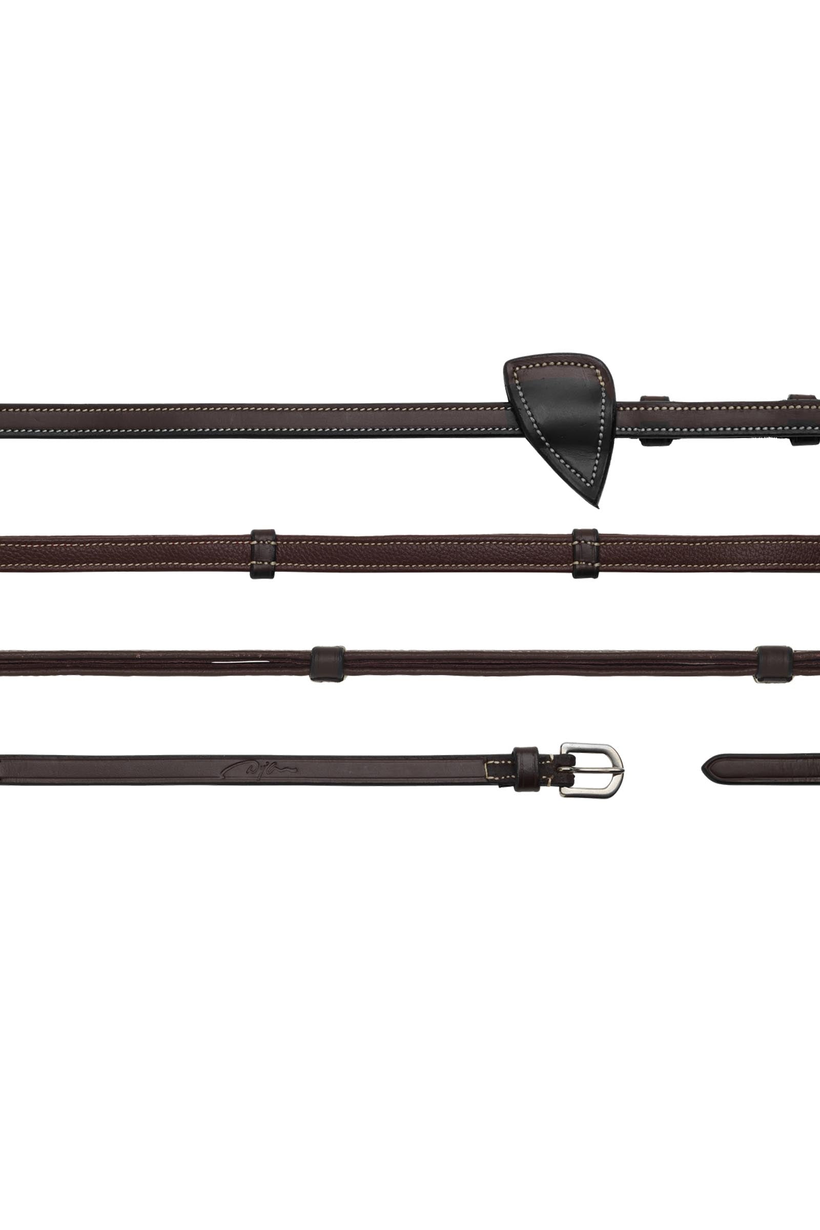 Dy'on Working lederen teugels met leren stops 13 mm Hoofdstellen & Teugels