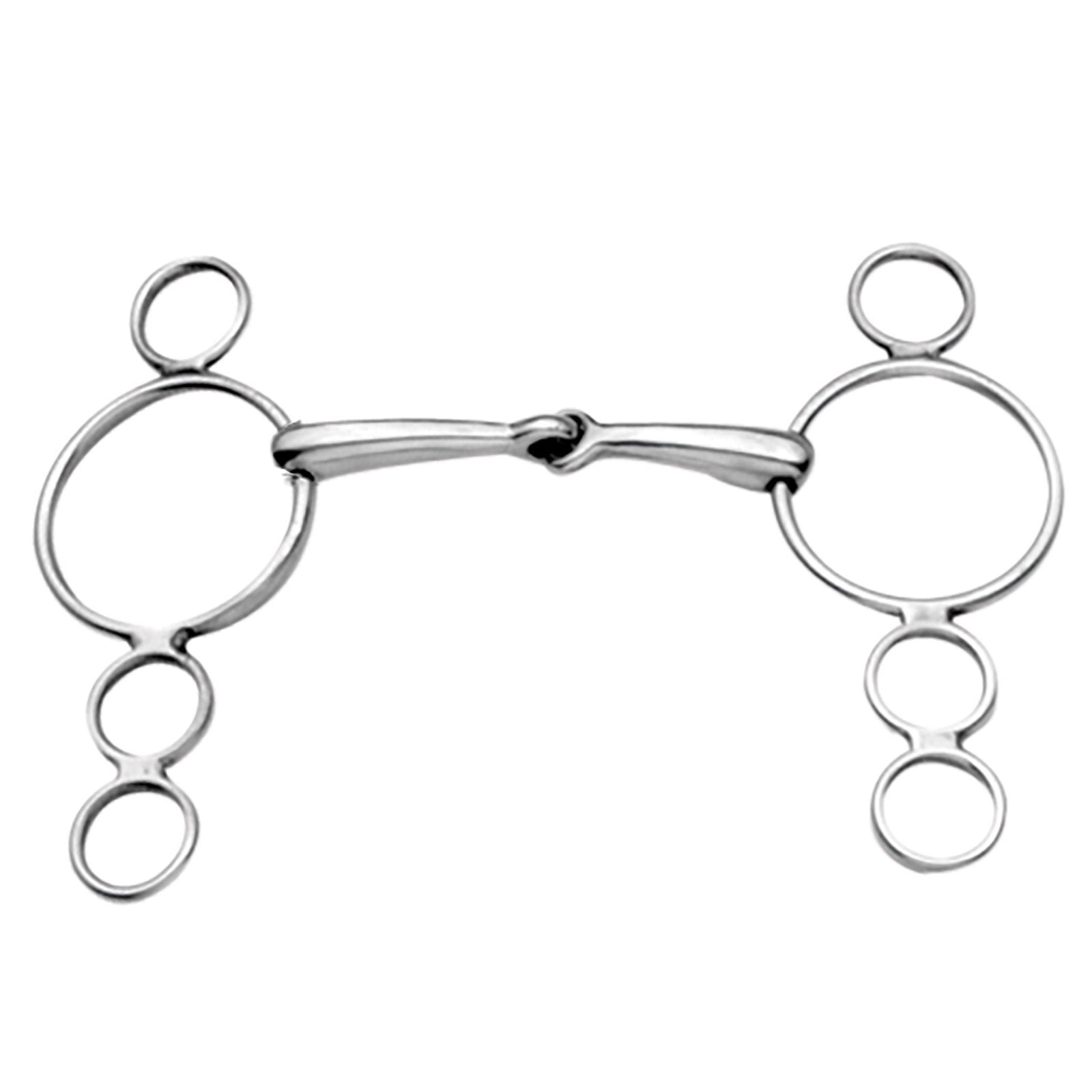 Korsteel RVS Gebroken 3-rings Pessoa Bit Bitten