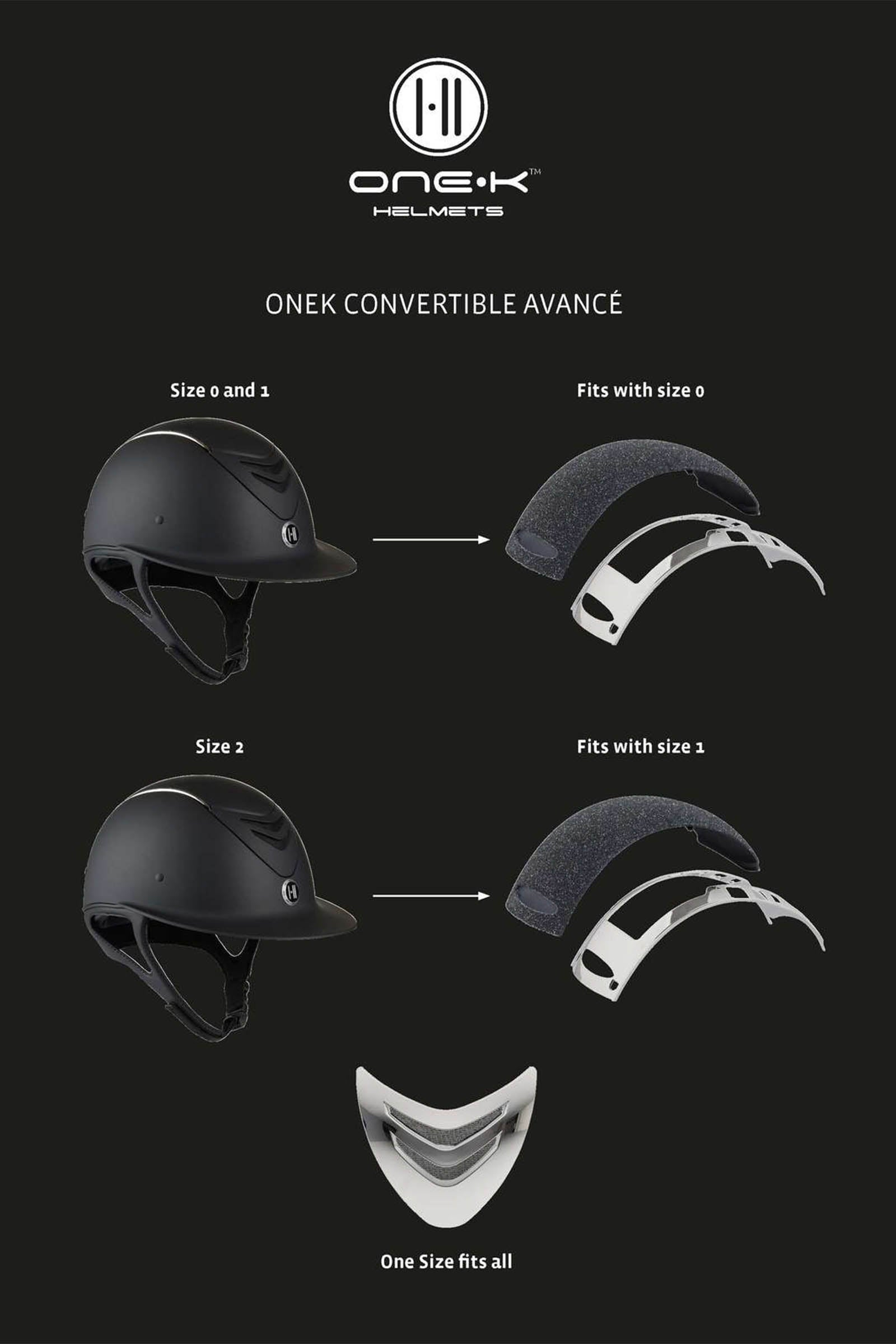 OneK Avance Convertible Glossy rijhelm Paardrijcaps & Bodyprotectors