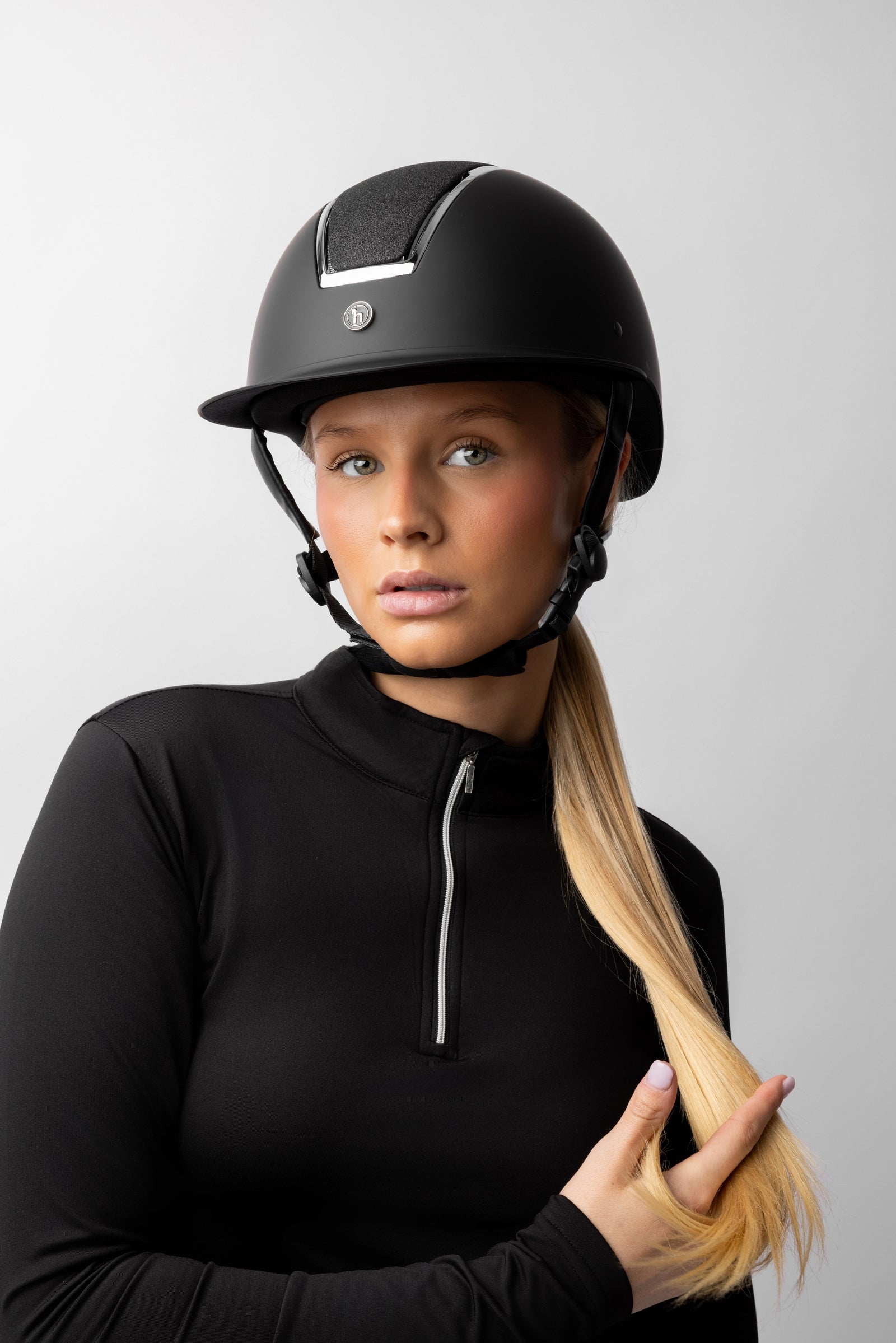 Horze Monarch II Metallic Glitter Helmet Safety Equipment