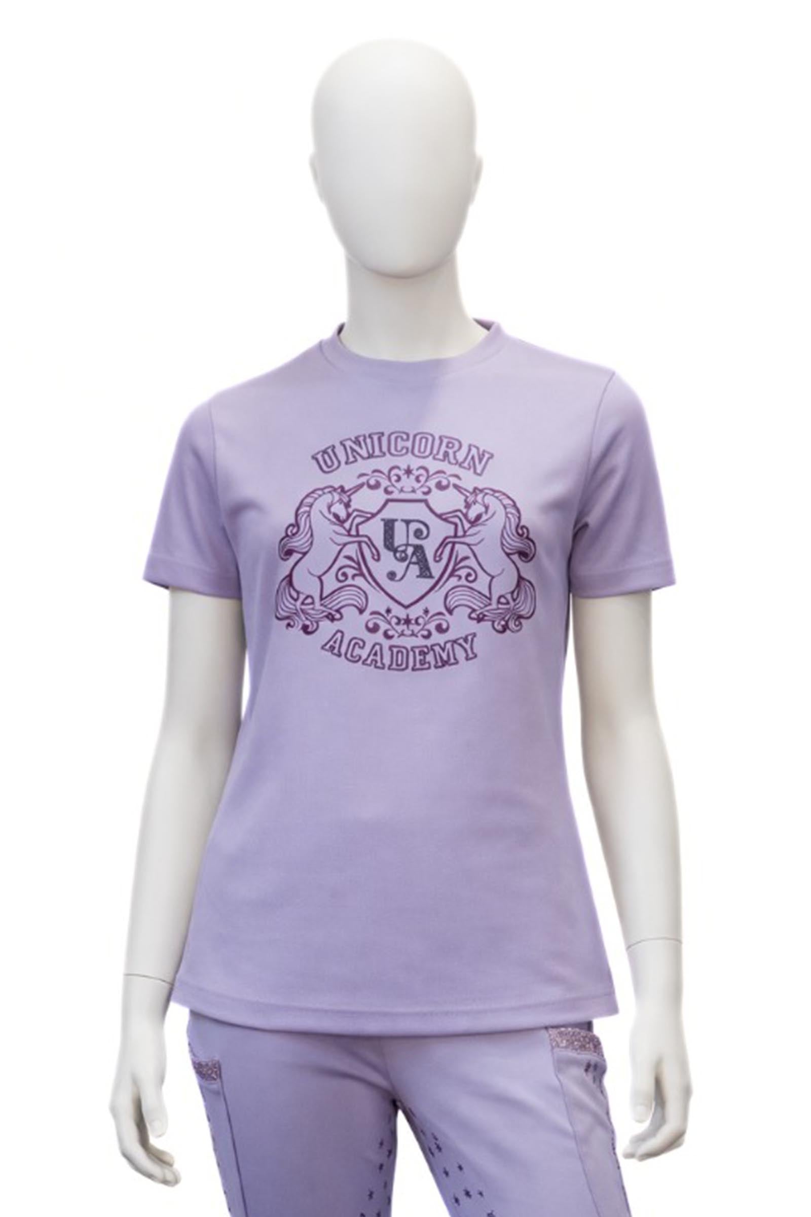 Kavalkade Unicorn Academy kinder-T-shirt met glitter Kinder paardrijkleding