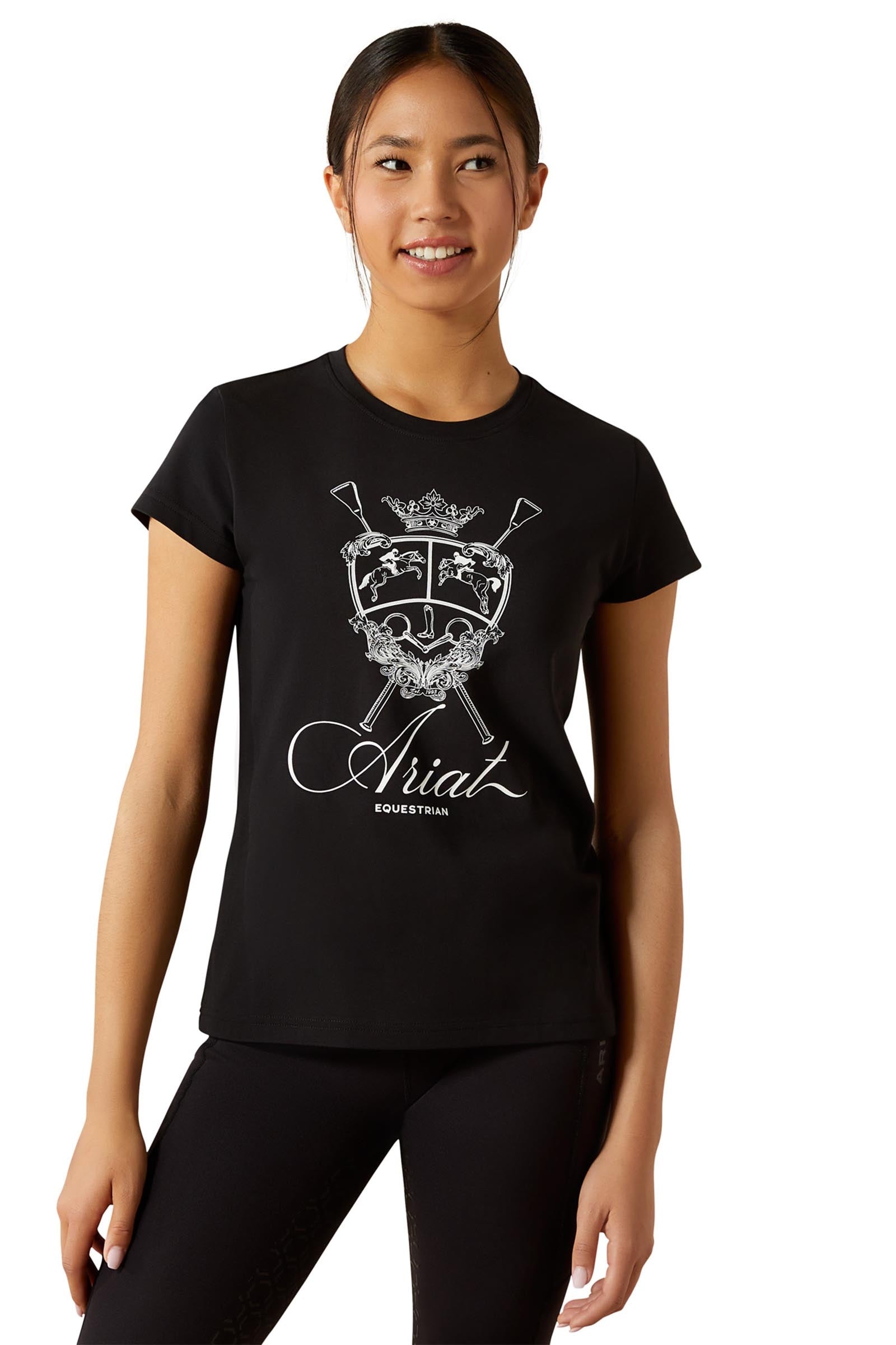 Ariat Ritzy Logo kindershirt met korte mouwen Kinder paardrijkleding