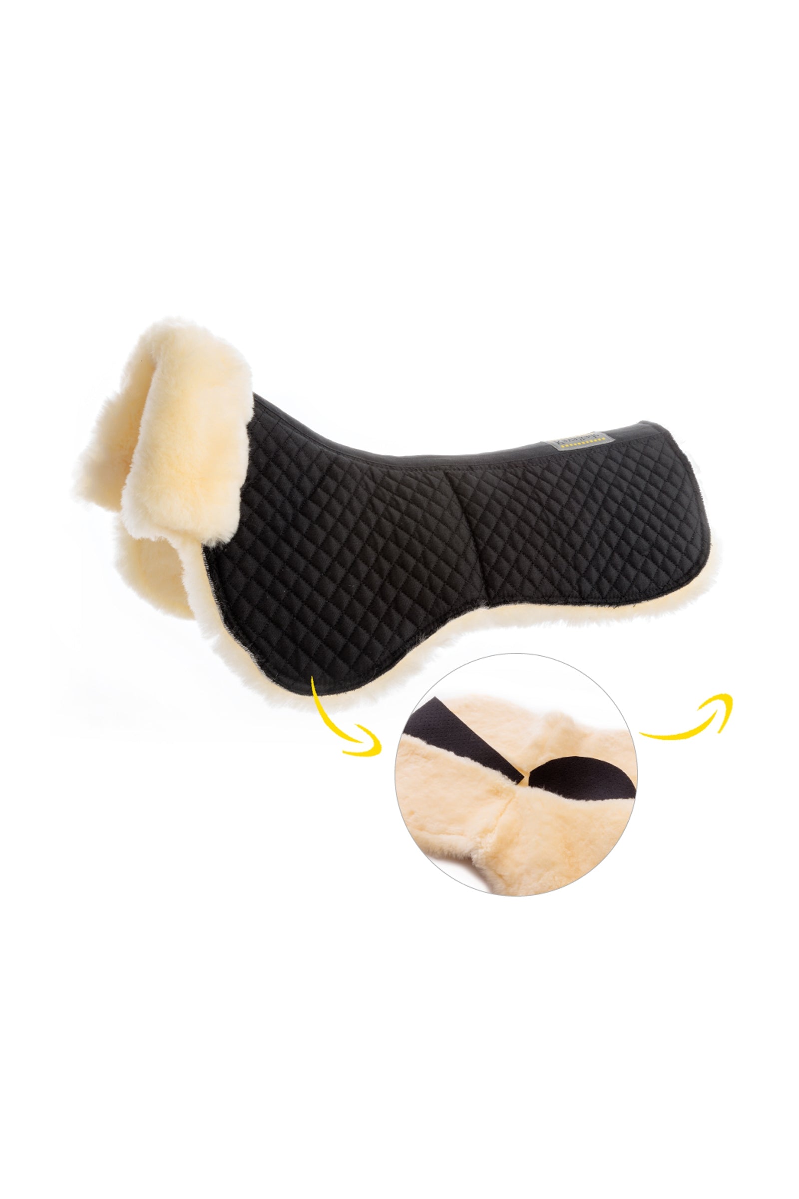 Kavalkade Lamsvacht Zadelonderlegger met Binnenzakken Zadeldekjes