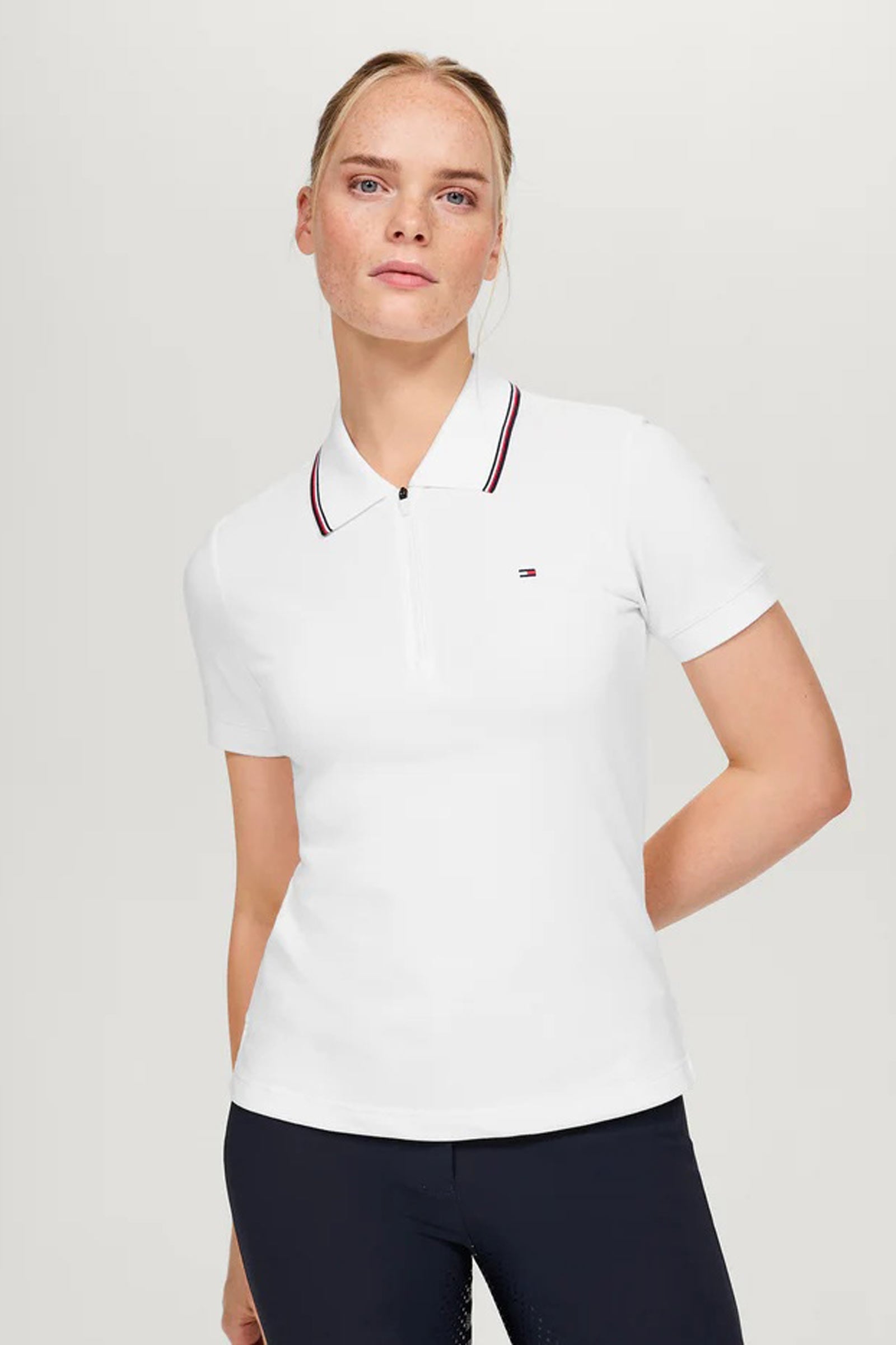 Tommy Hilfiger Equestrian Camden damespolo met rits Dames paardrijkleding