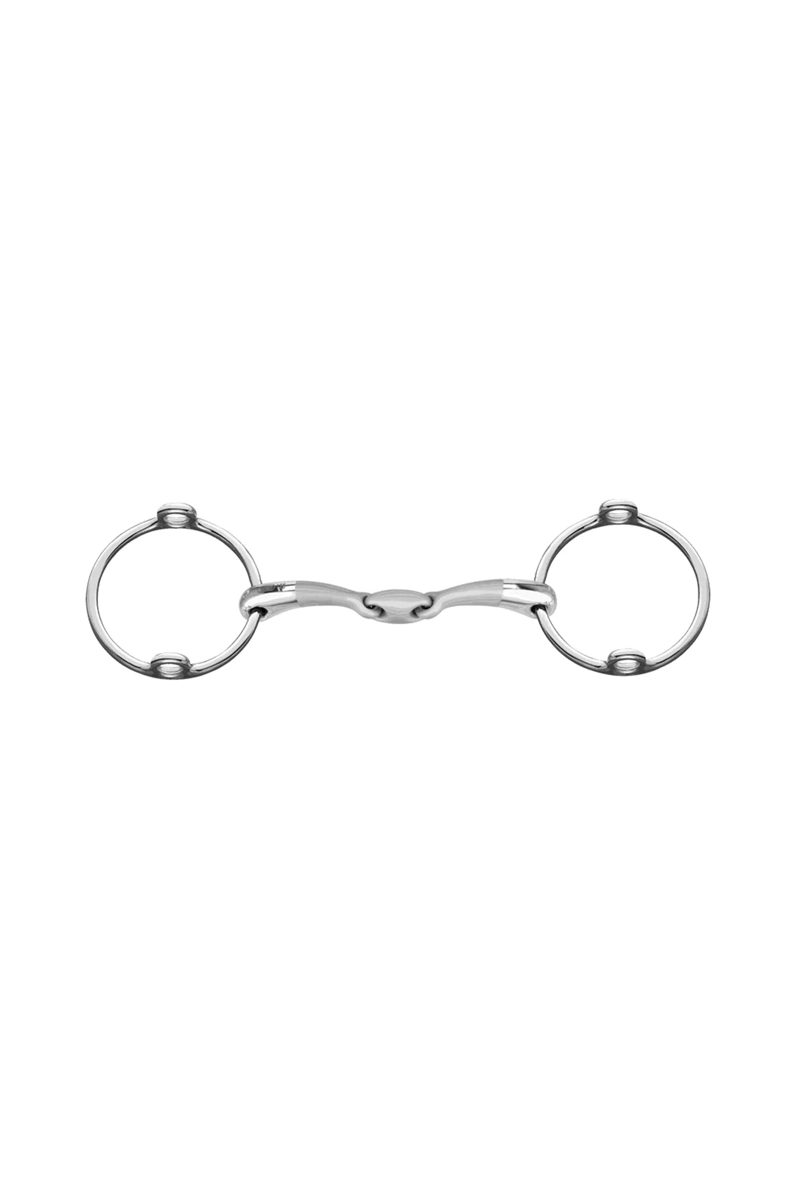 Sprenger Satinox gag bit, dubbel gebroken, 14 mm, roestvrij staal Bitten