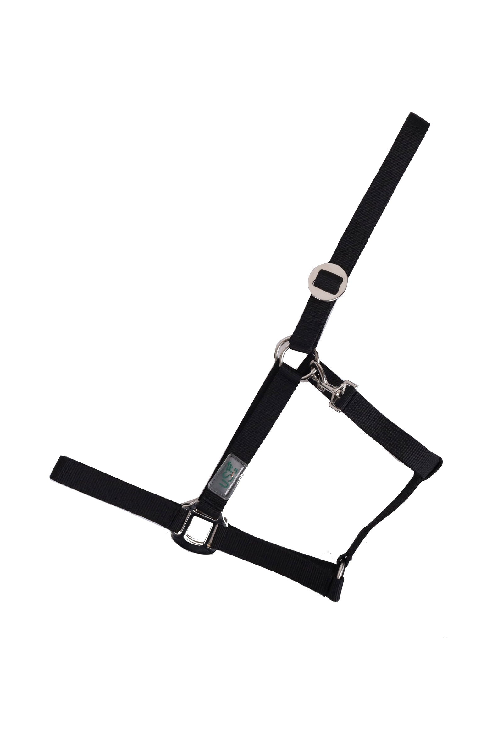 USG Basic halster met zilverkleurige beslagdelen Halsters & Halstertouwen