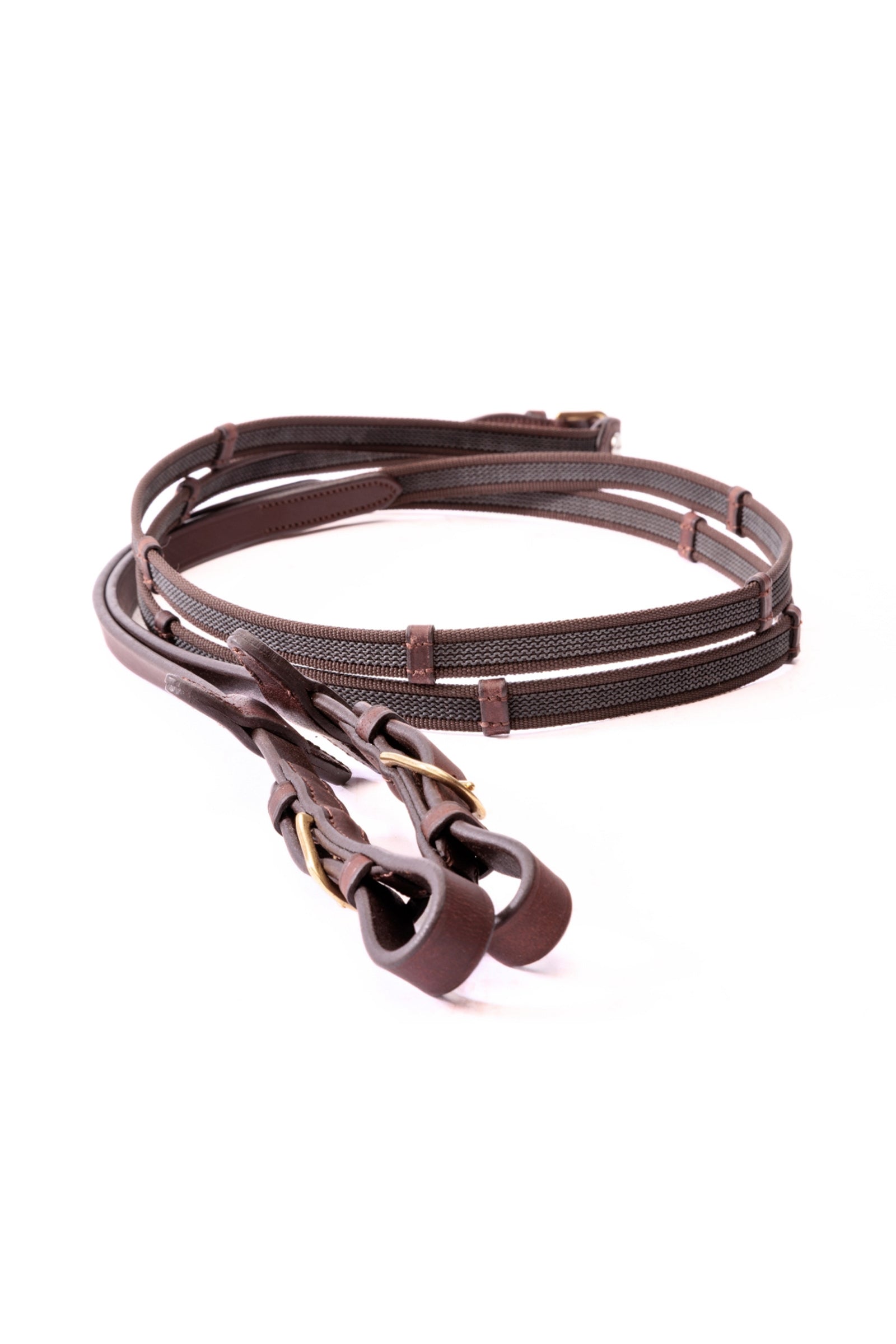 Kavalkade Rubberised Reins With 5 Stops, Oiled, 16 mm Bridles & Reins