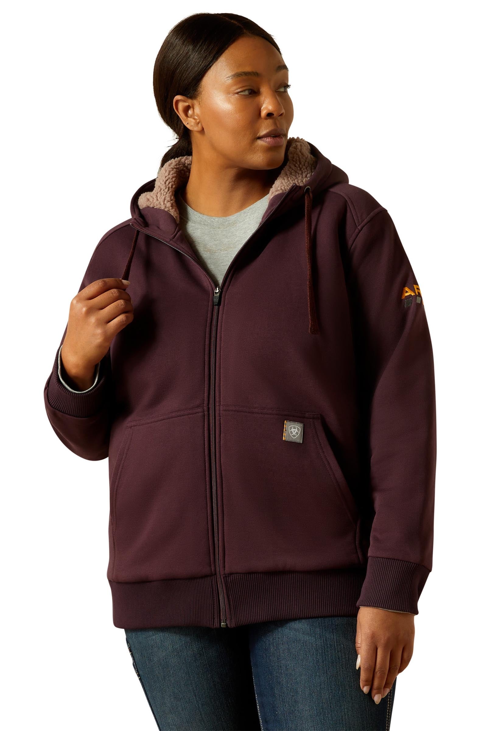 Ariat Rebar All-Weather Sherpa Hoodie met rits Dames paardrijkleding