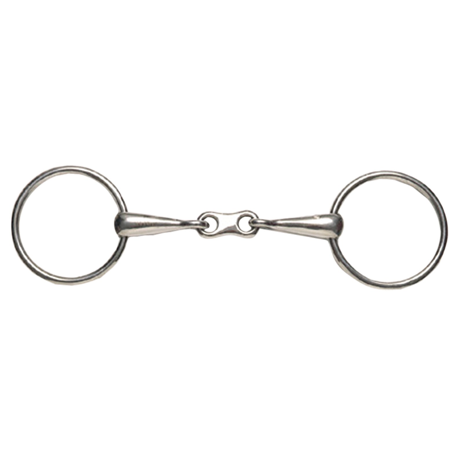 Korsteel Stainless Steel Thin Mouth French Link Loose Ring Snaffle Bit Bitten