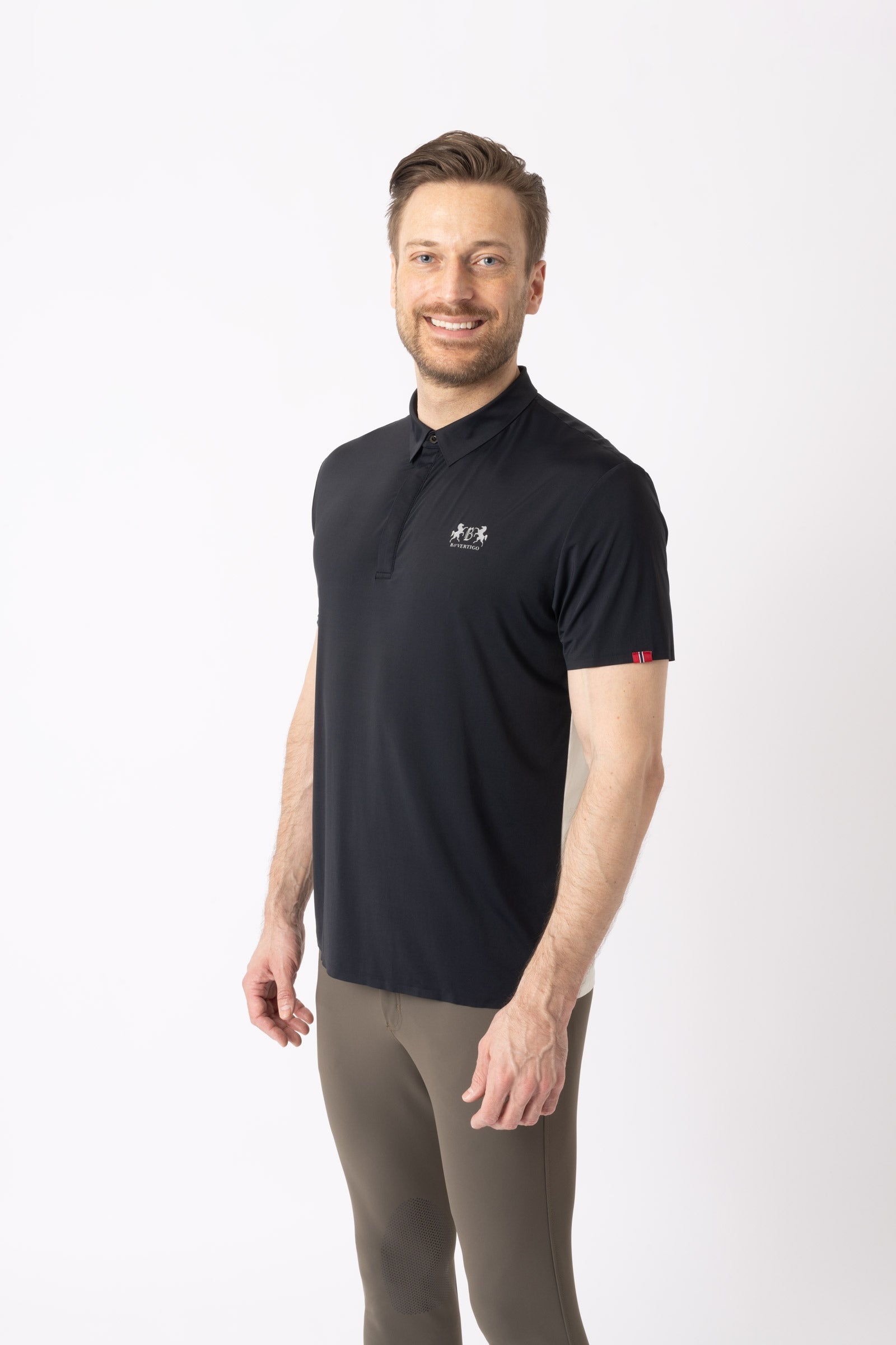 B Vertigo Aidan naadloos poloshirt, heren Heren paardrijkleding