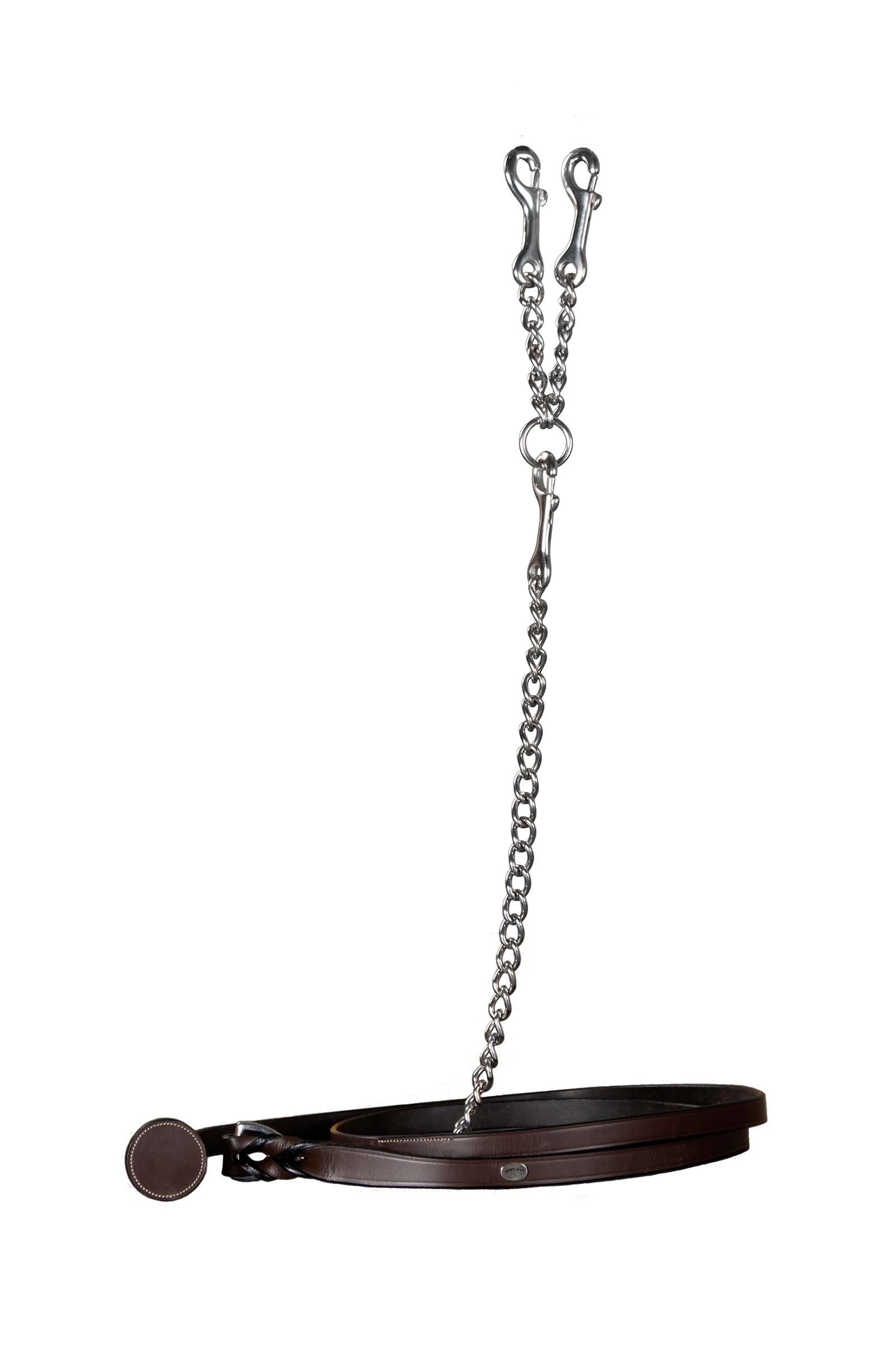 Dy'on Working leren halstertouw met ketting Halsters & Halstertouwen