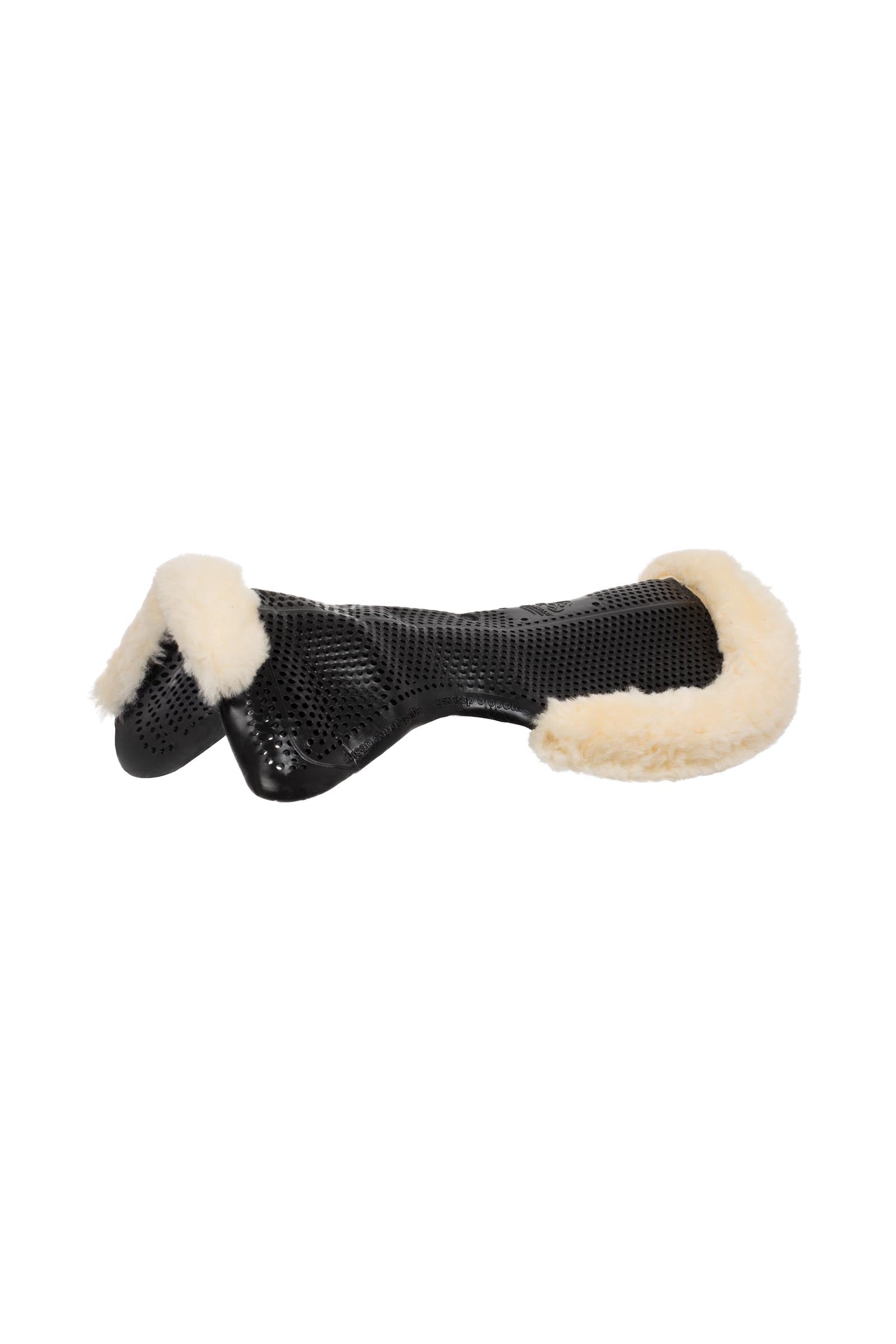 Acavallo Gel Antislip Classic Pony met Schapenvacht Halve Uitsparing Plat Zadeldekjes