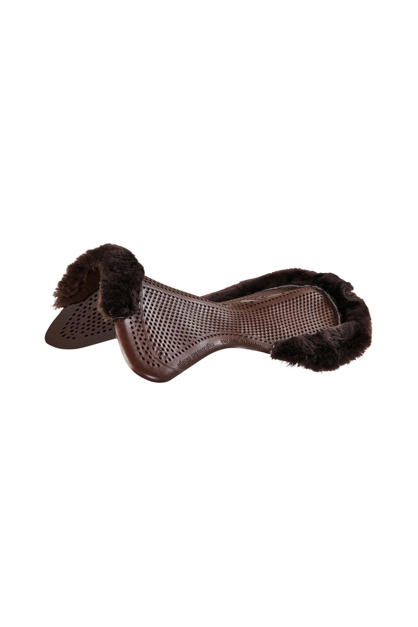 Acavallo Gel Antislip Classic Pony met Schapenvacht Halve Uitsparing Plat Zadeldekjes