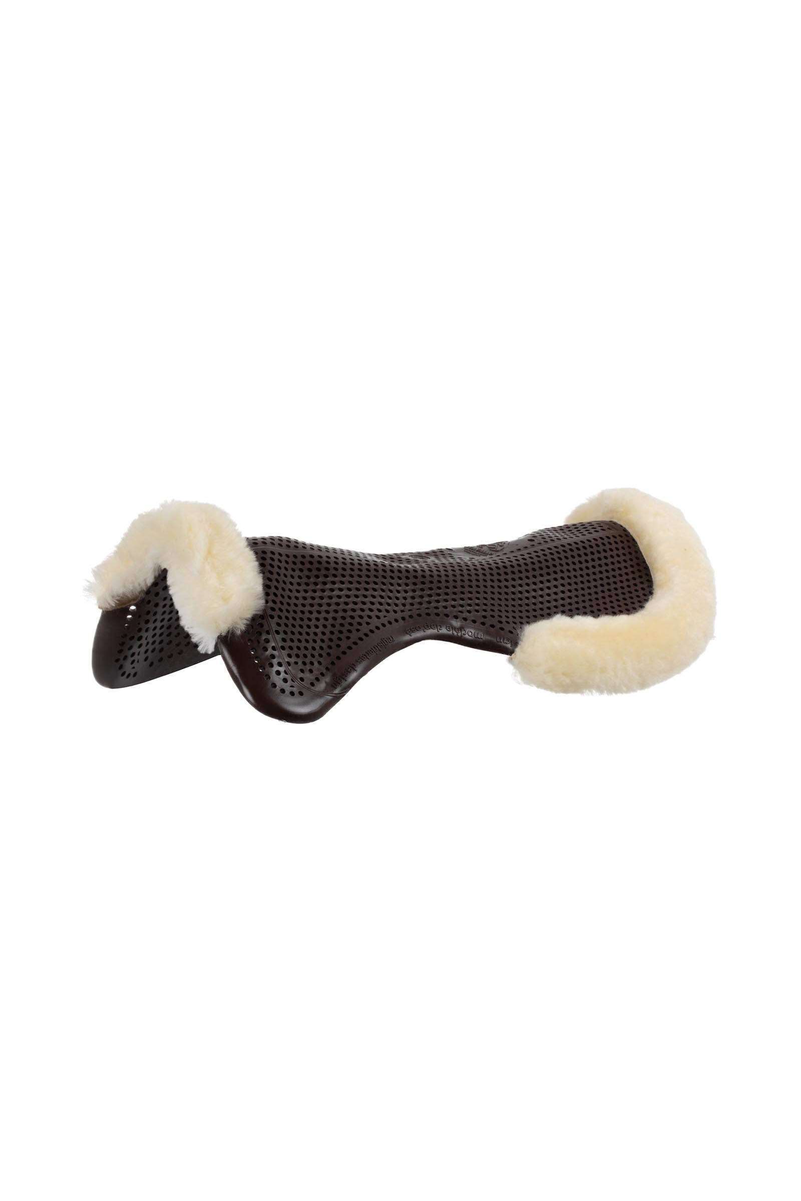 Acavallo Gel Antislip Classic Pony met Schapenvacht Halve Uitsparing Plat Zadeldekjes