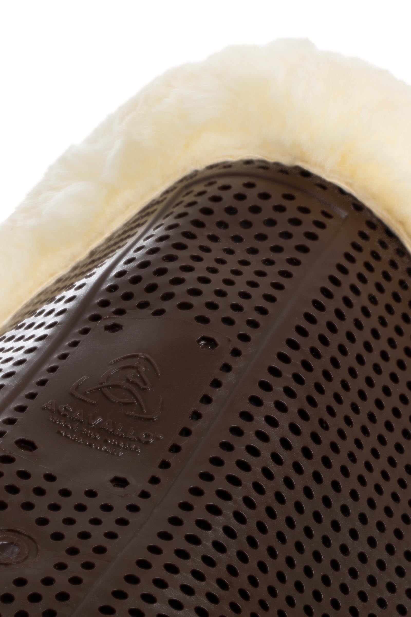 Acavallo Gel Non Slip Classic Pony With Sheepskin 1/2 Cut-Out Flat Saddle Pads