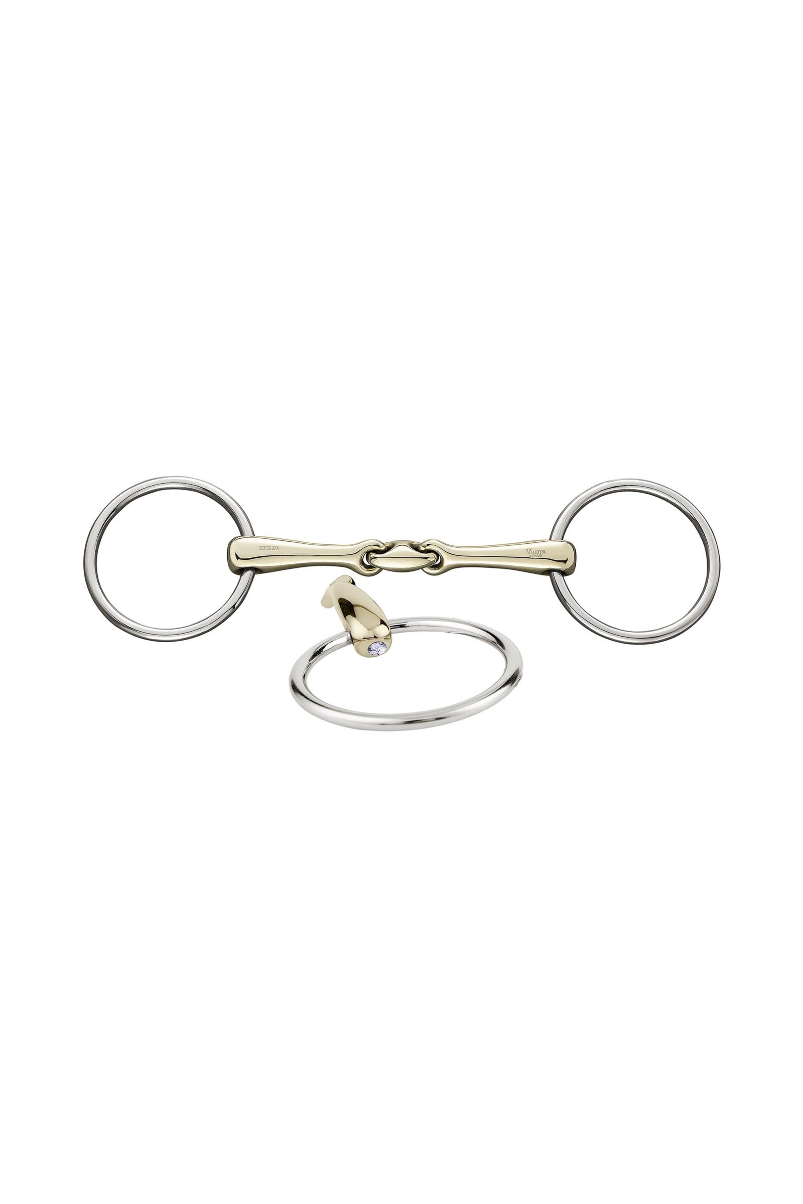 Sprenger KK Ultra trensebid, dobbeltleddet, 16 mm, Sensogan, med krystaller Bitten