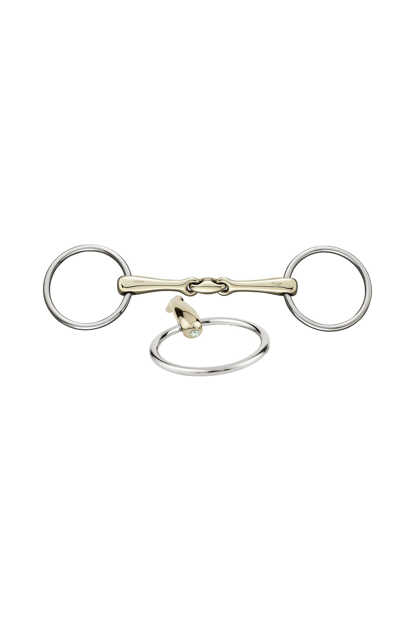 Sprenger KK Ultra trensebid, dobbeltleddet, 16 mm, Sensogan, med krystaller Bitten