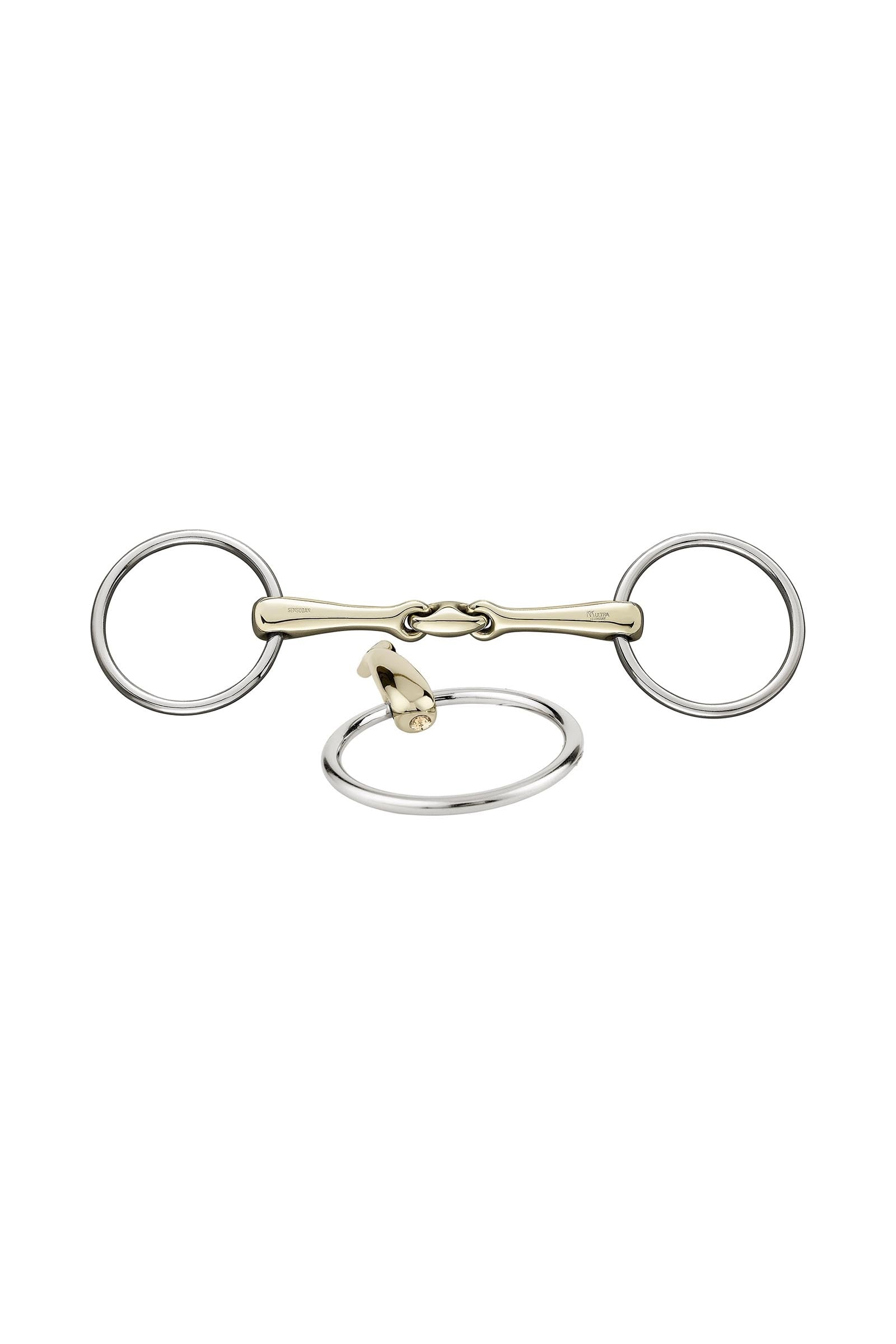 Sprenger KK Ultra trensebid, dobbeltleddet, 16 mm, Sensogan, med krystaller Bitten