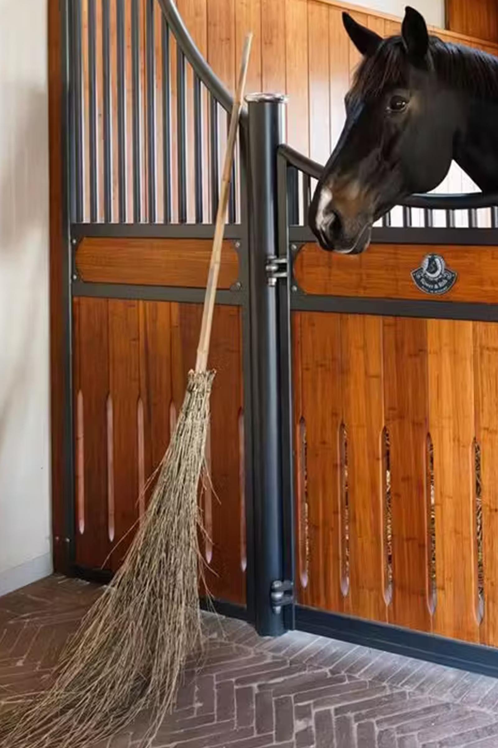 Grooming Deluxe Bamboo Broom Stable Equipment