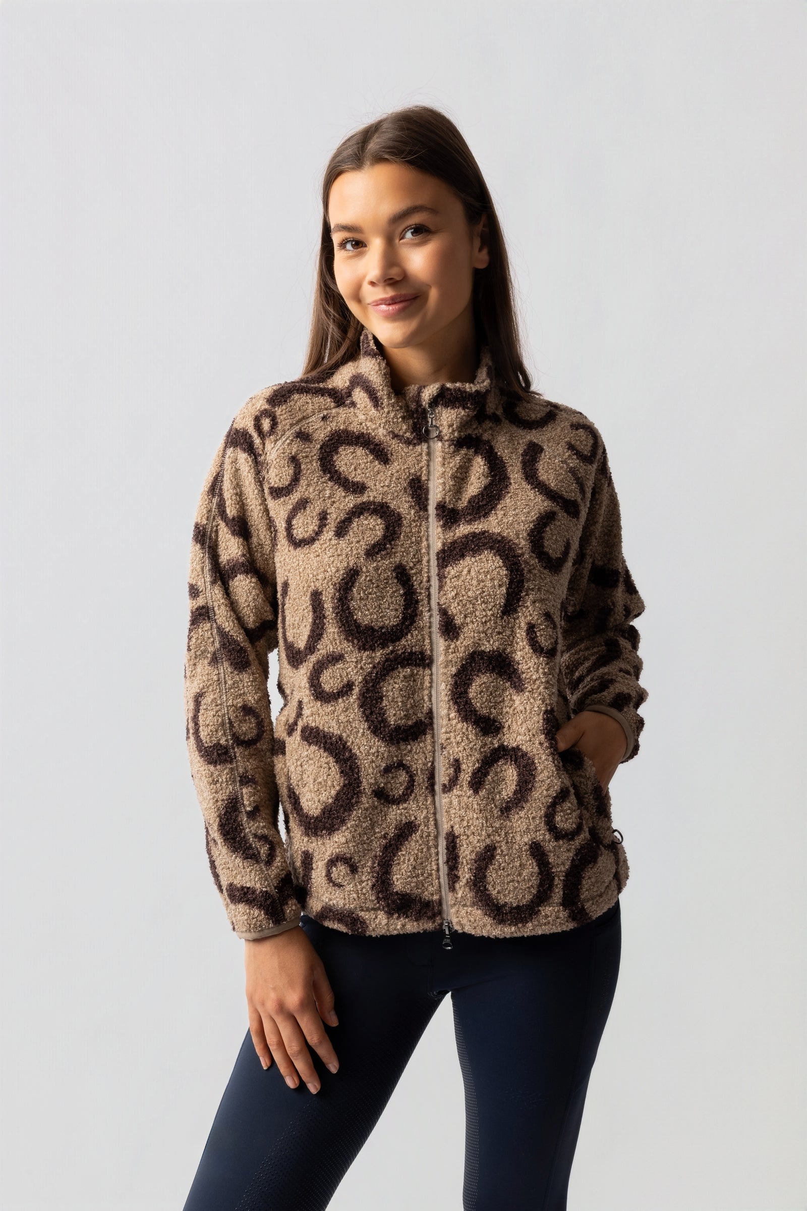 Horze Ariana Dames Teddyfleece jack Dames paardrijkleding