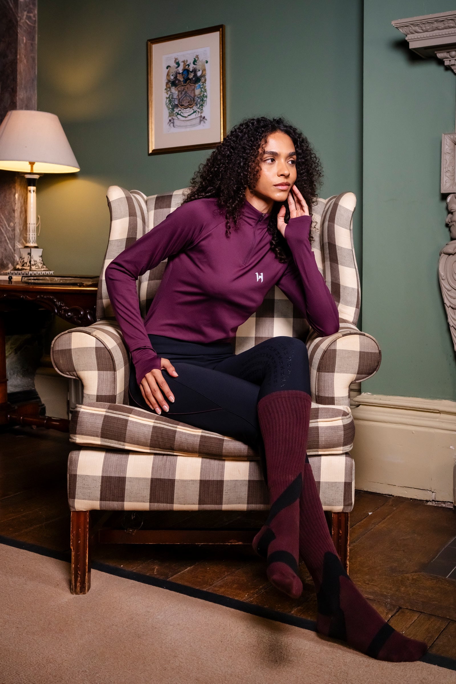 Horseware Strive Winter 1/4-ritstop voor dames Dames paardrijkleding