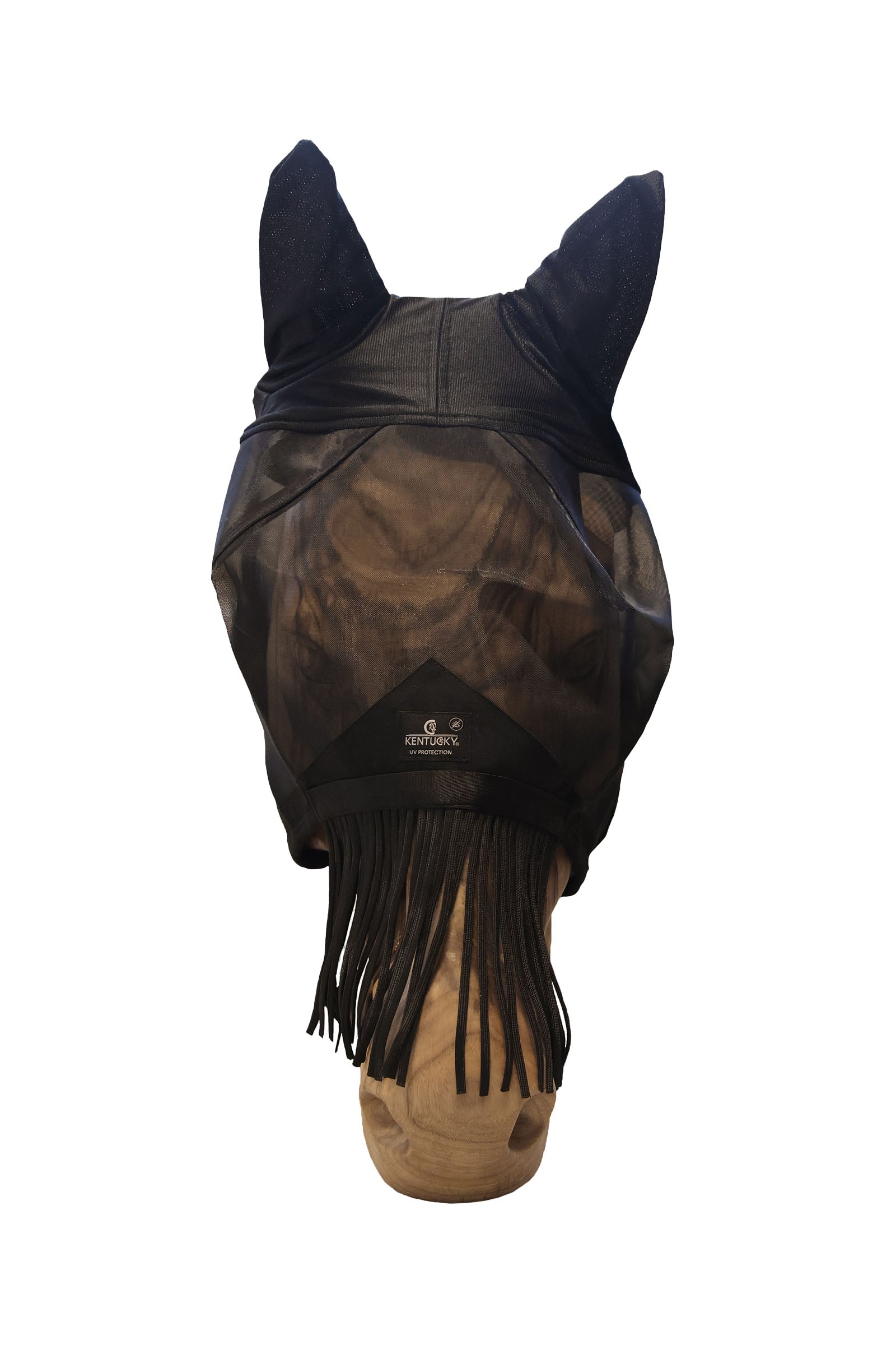 Kentucky Horsewear klassieke vliegenmasker met oren en neusfranjes Vliegenbescherming