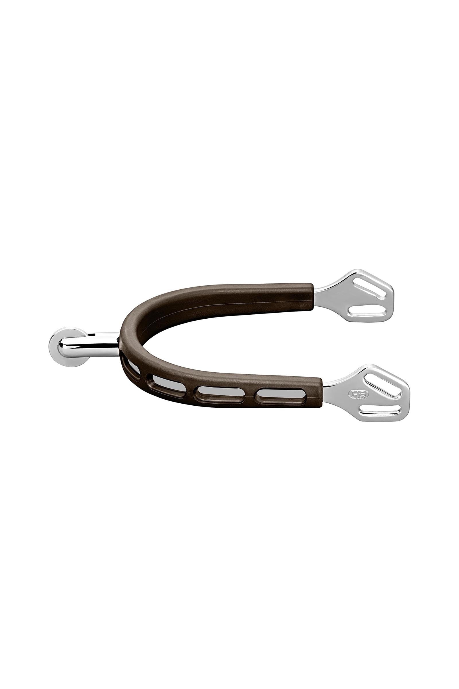 Sprenger Ultra Fit Grip sporen bruin, roestvrij staal, met rad #6 Zwepen
