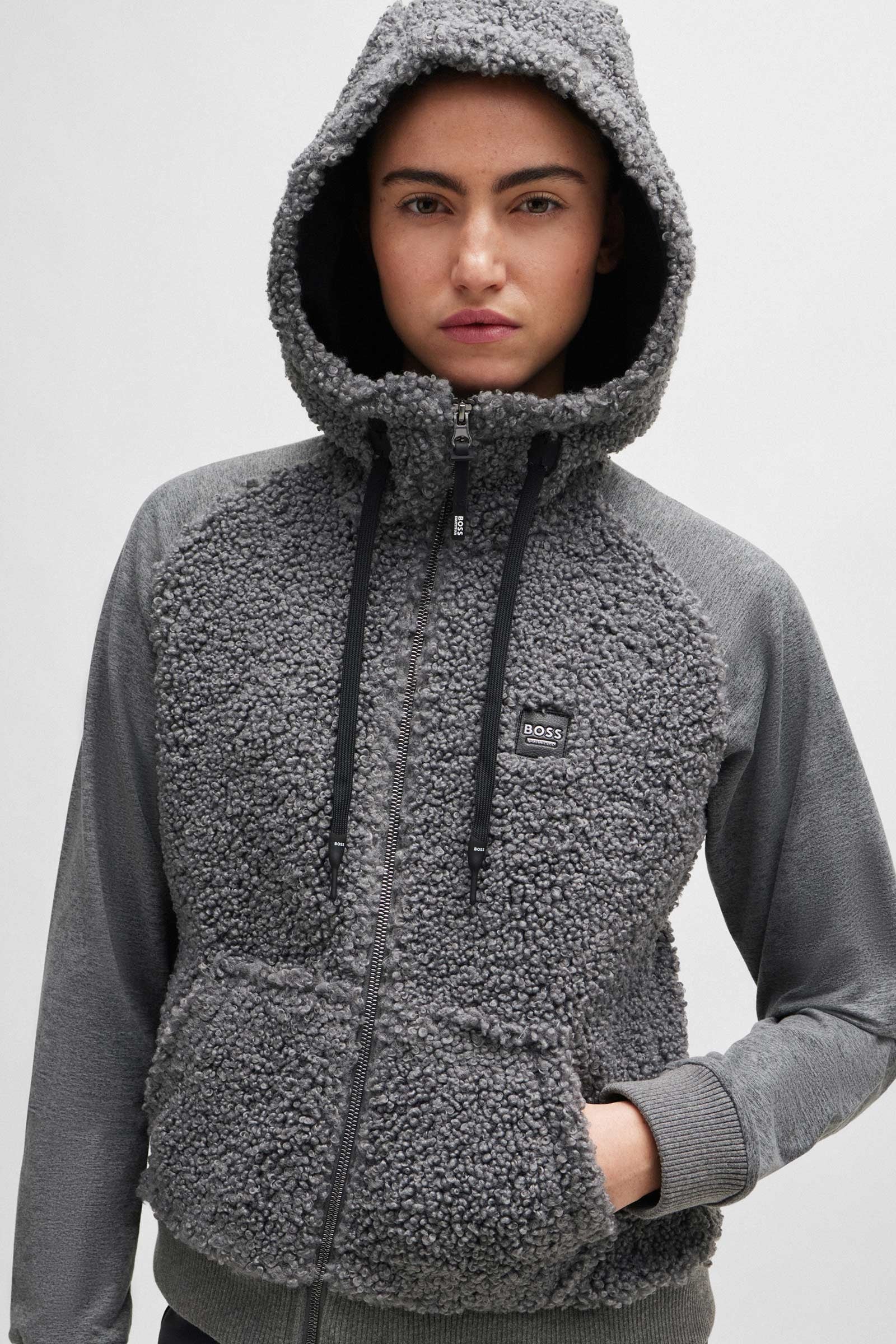BOSS Equestrian Boss Riva Teddy Hybrid Zip Hoodie Women’s Riding Clothing