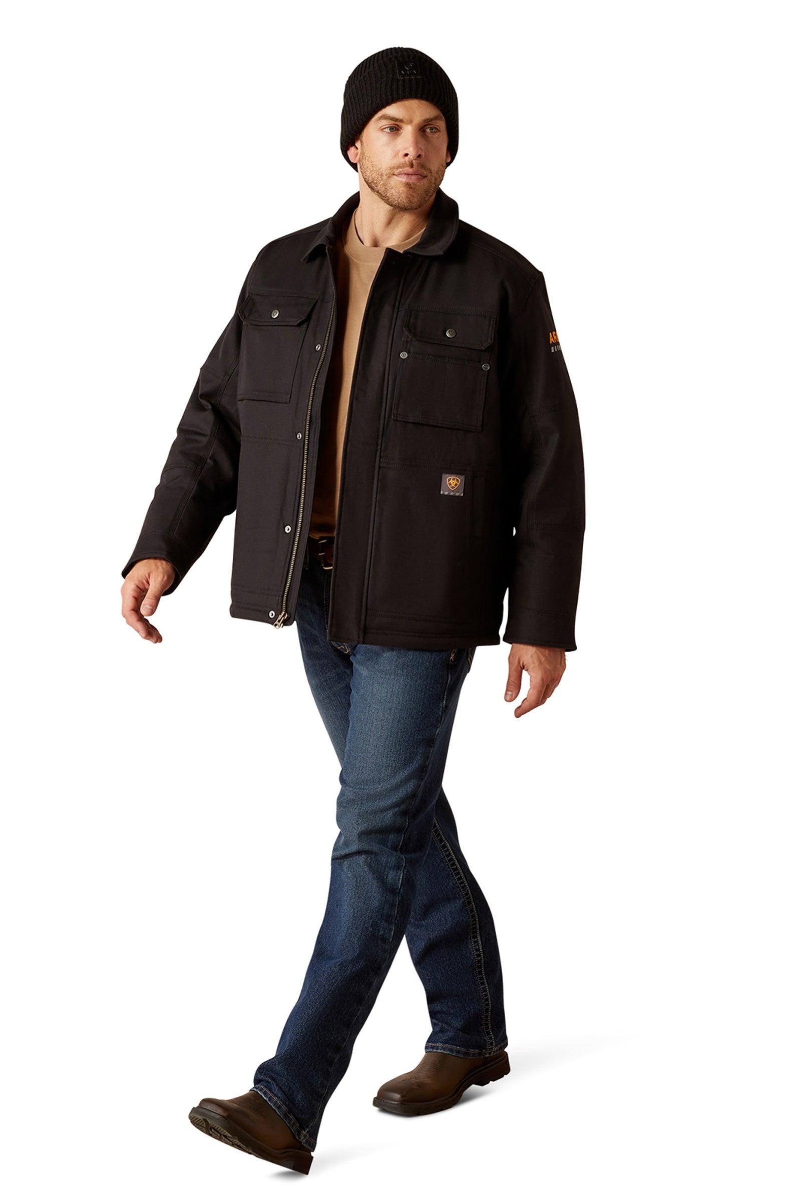 Ariat Rebar DuraCanvas Sherpa-Lined Men's Coat Mens Riding Clothing