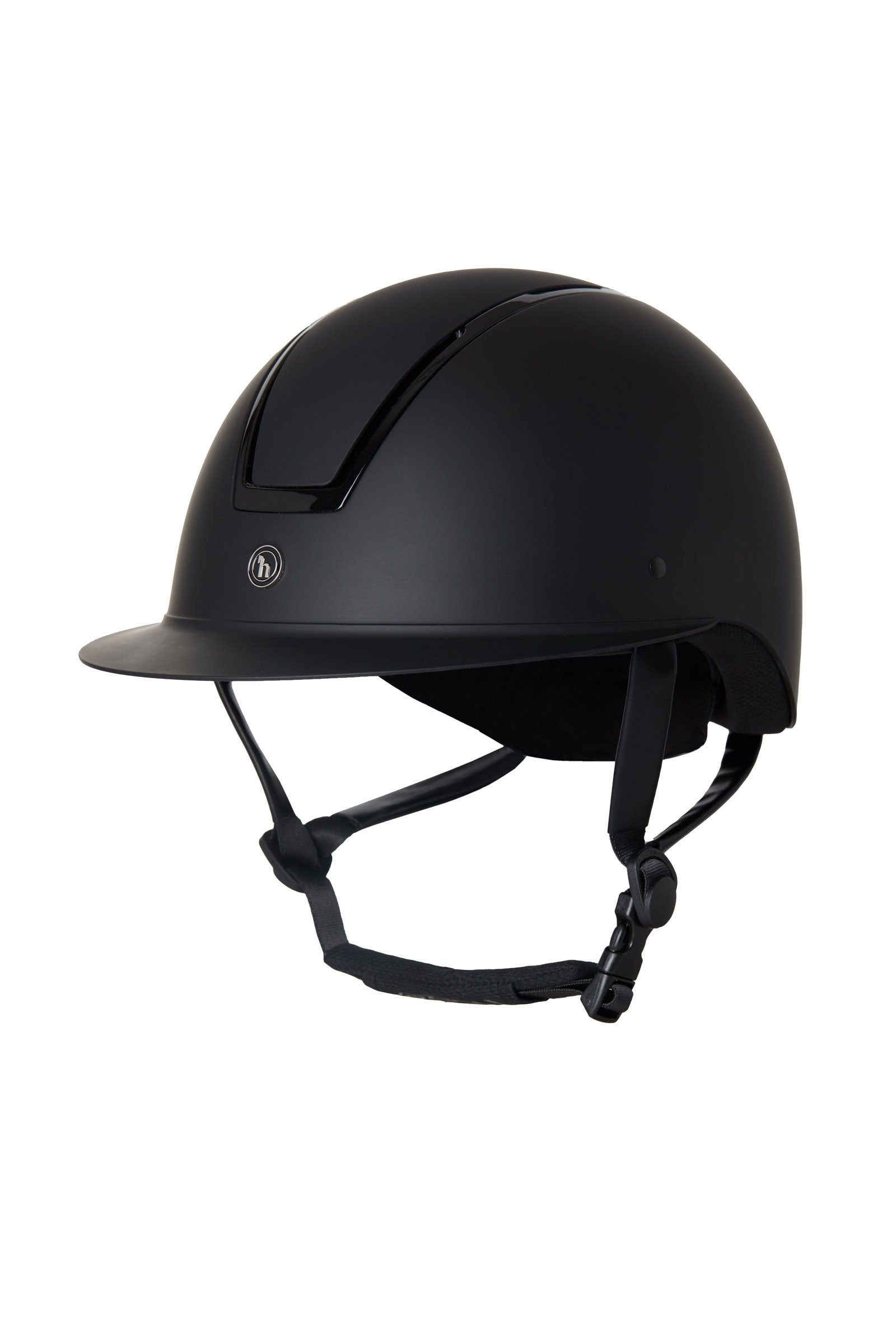 Horze Noir Paardrijcap II met Glimmend Frame & Zonneklep Paardrijcaps & Bodyprotectors
