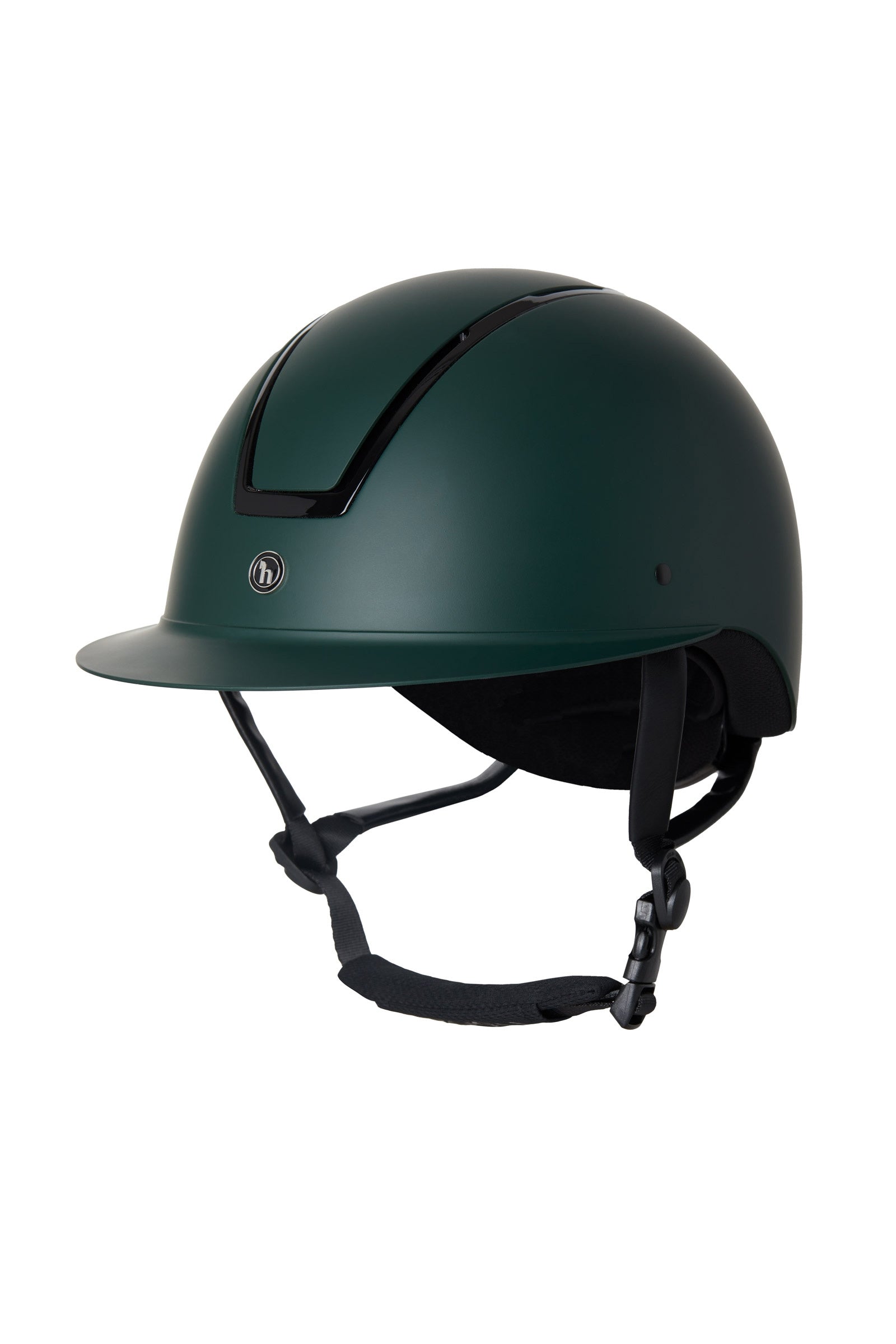 Horze Noir Paardrijcap II met Glimmend Frame & Zonneklep Paardrijcaps & Bodyprotectors