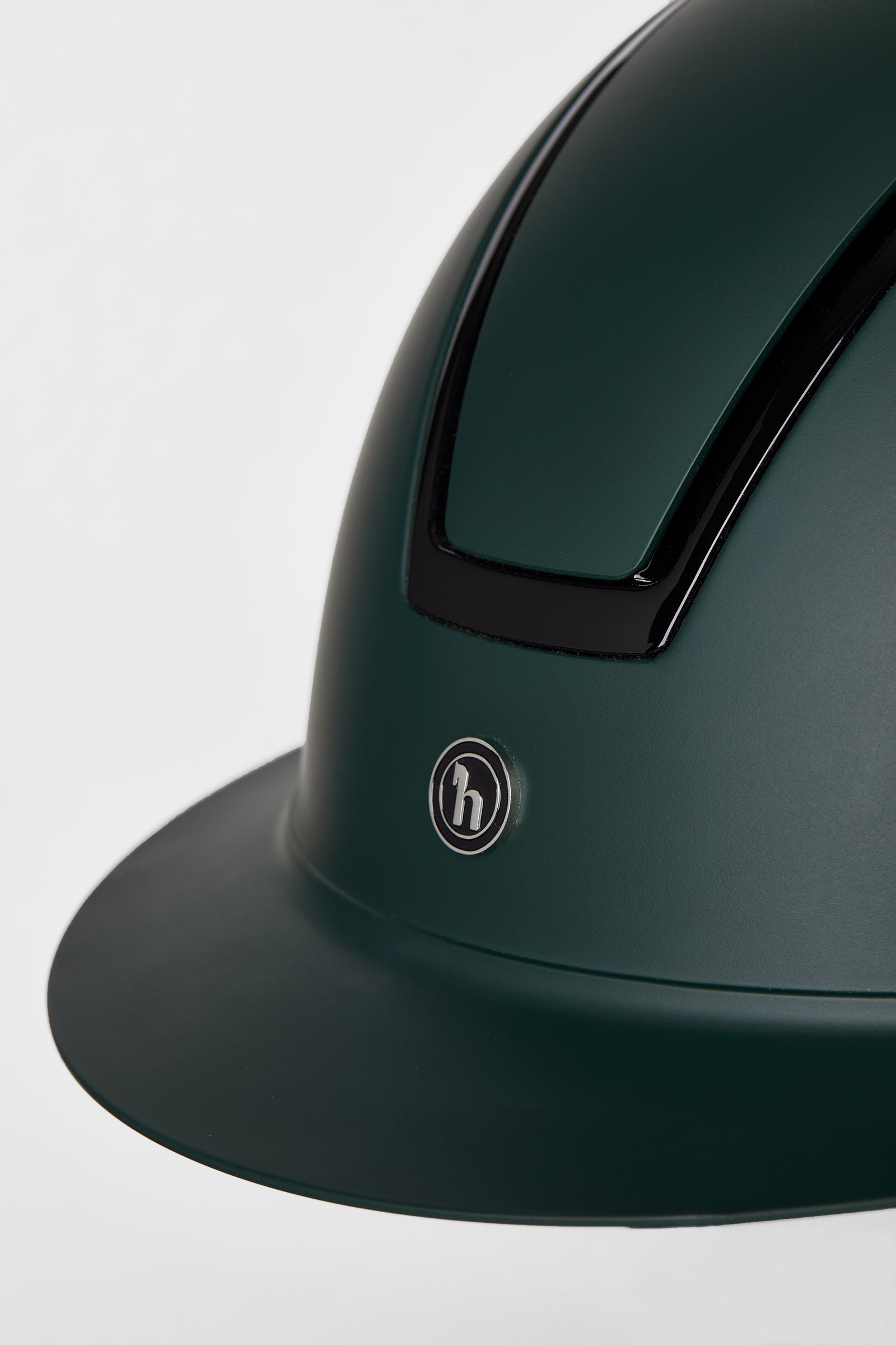 Horze Noir Riding Helmet II with Shiny Frame & Sun Visor Safety Equipment