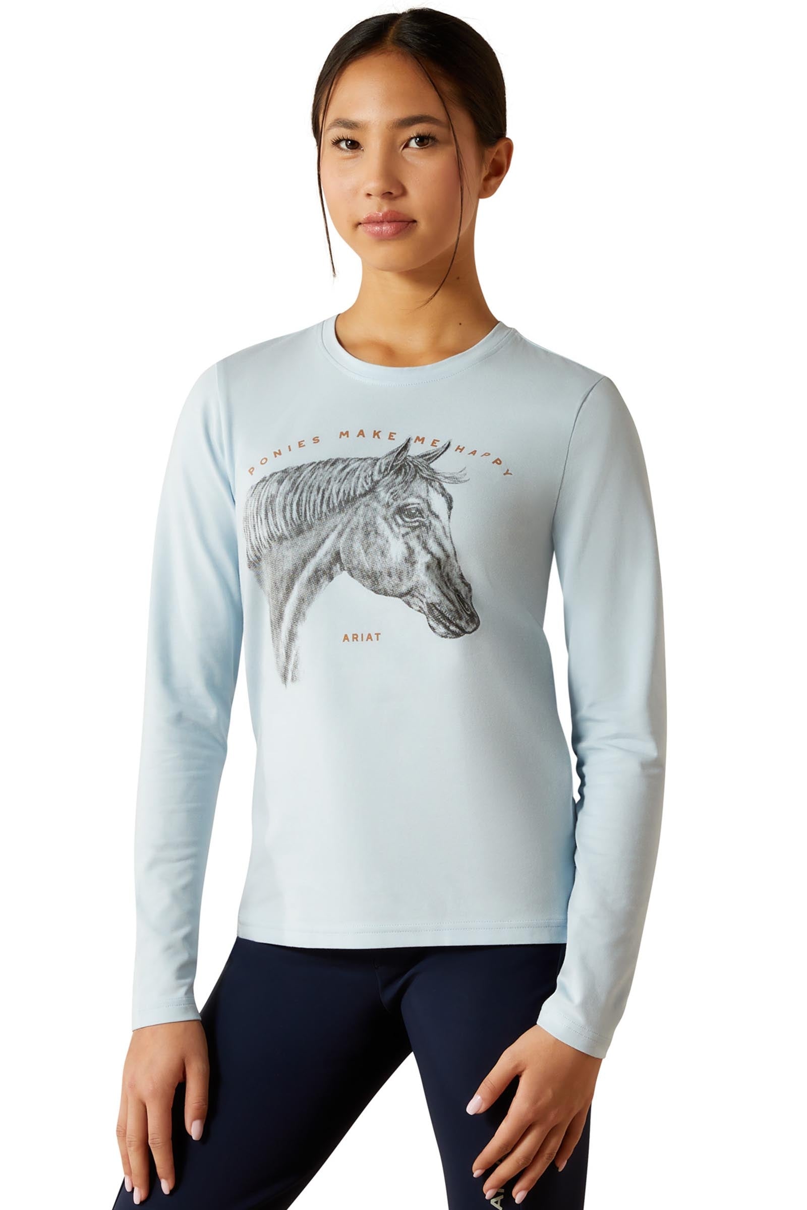 Ariat Happy kindershirt met lange mouwen Kinder paardrijkleding