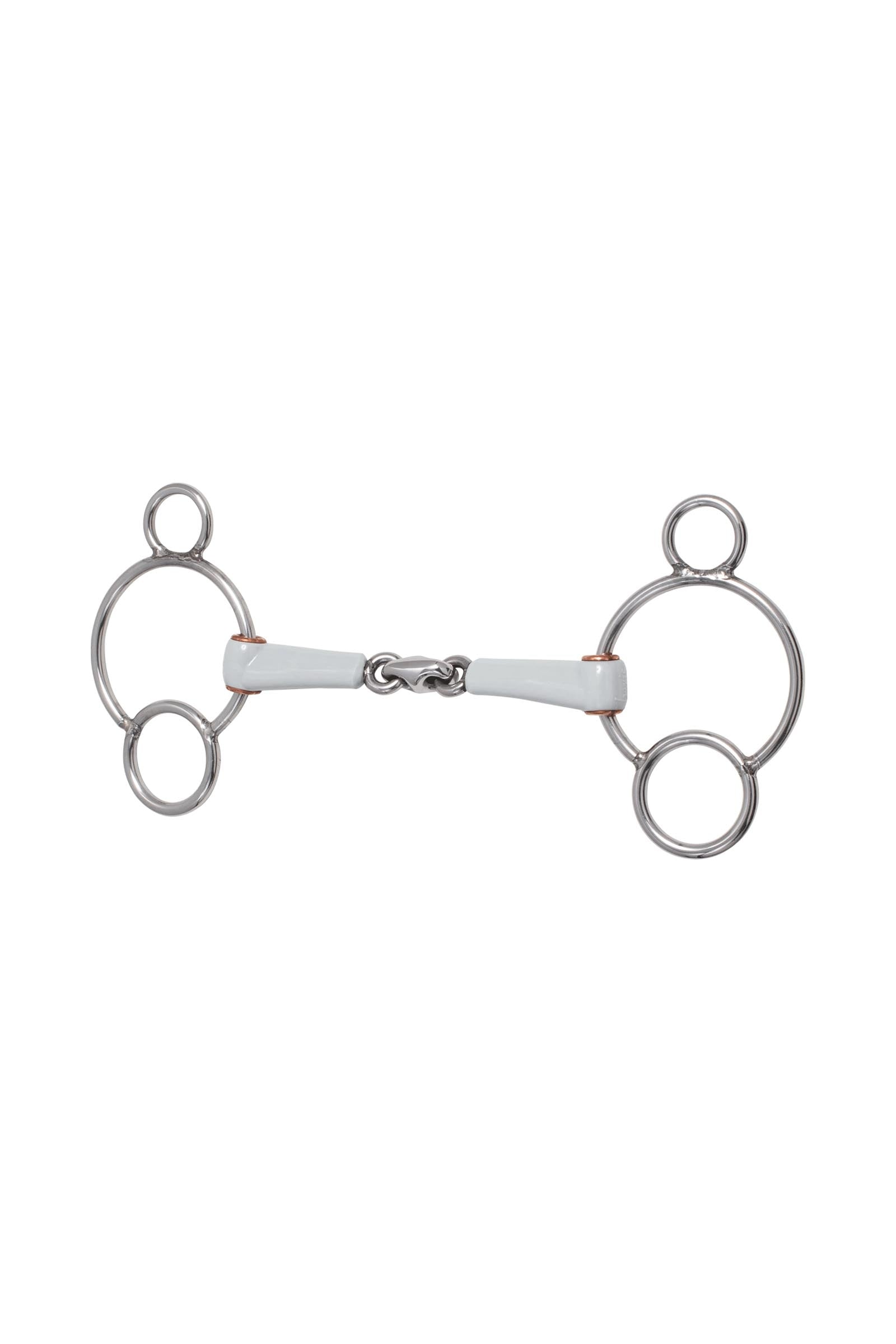 Beris 3-rings bit, dubbel gebroken, medium Bitten