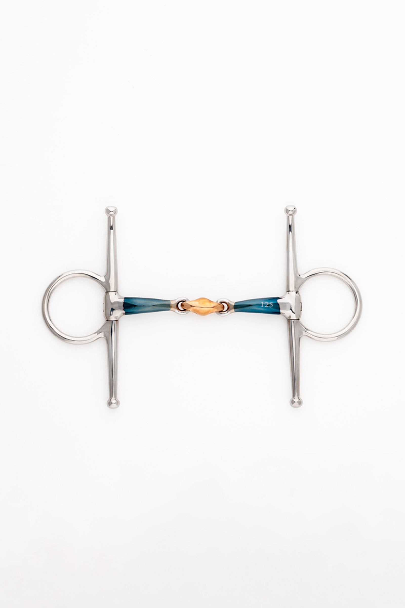 Kavalkade ergonomisch full cheek bit, dubbelgebroken met Lock Up, 14 mm Bitten