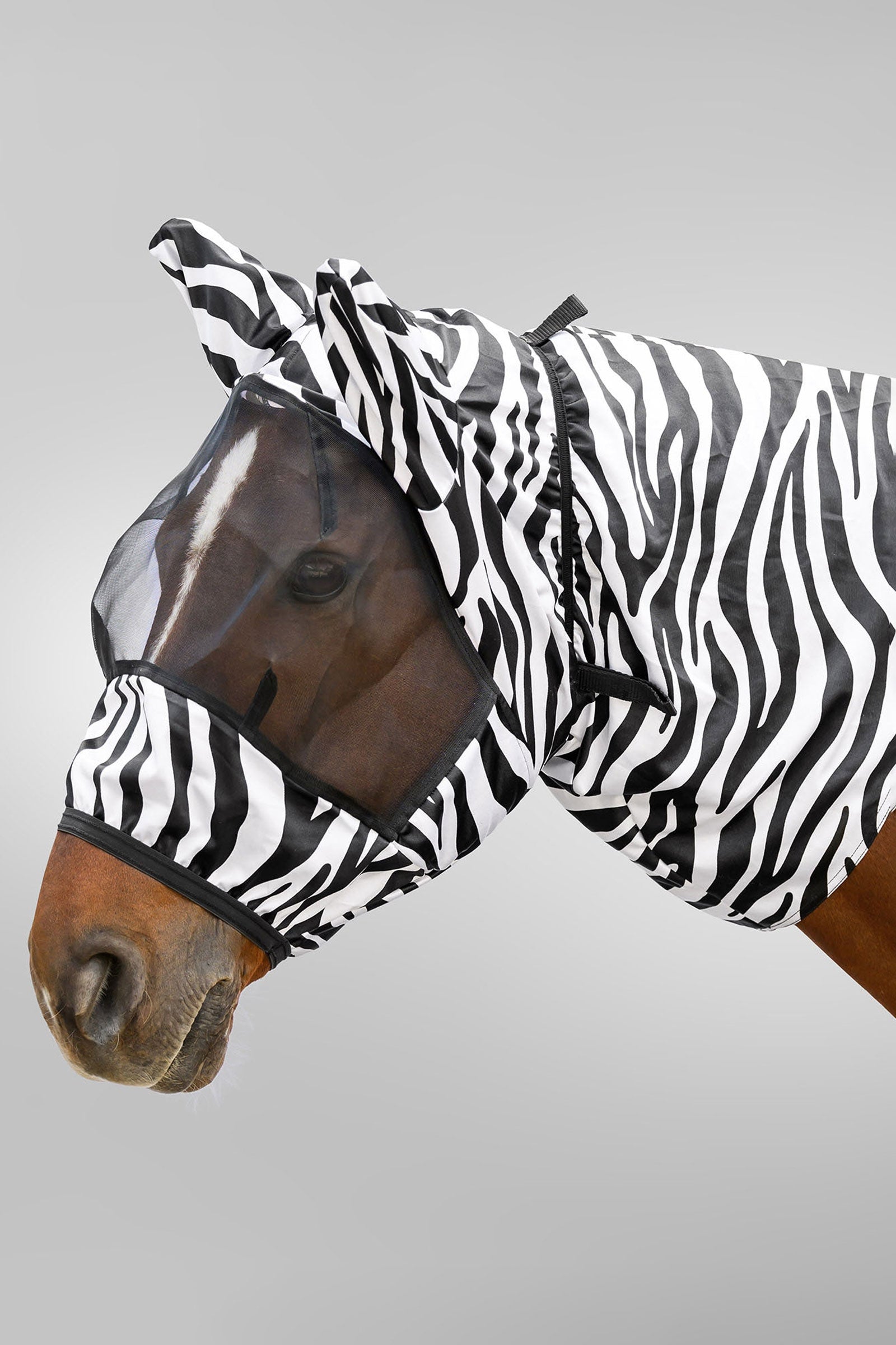 Waldhausen zebra eczeem vliegenmasker met UV-bescherming Vliegenbescherming