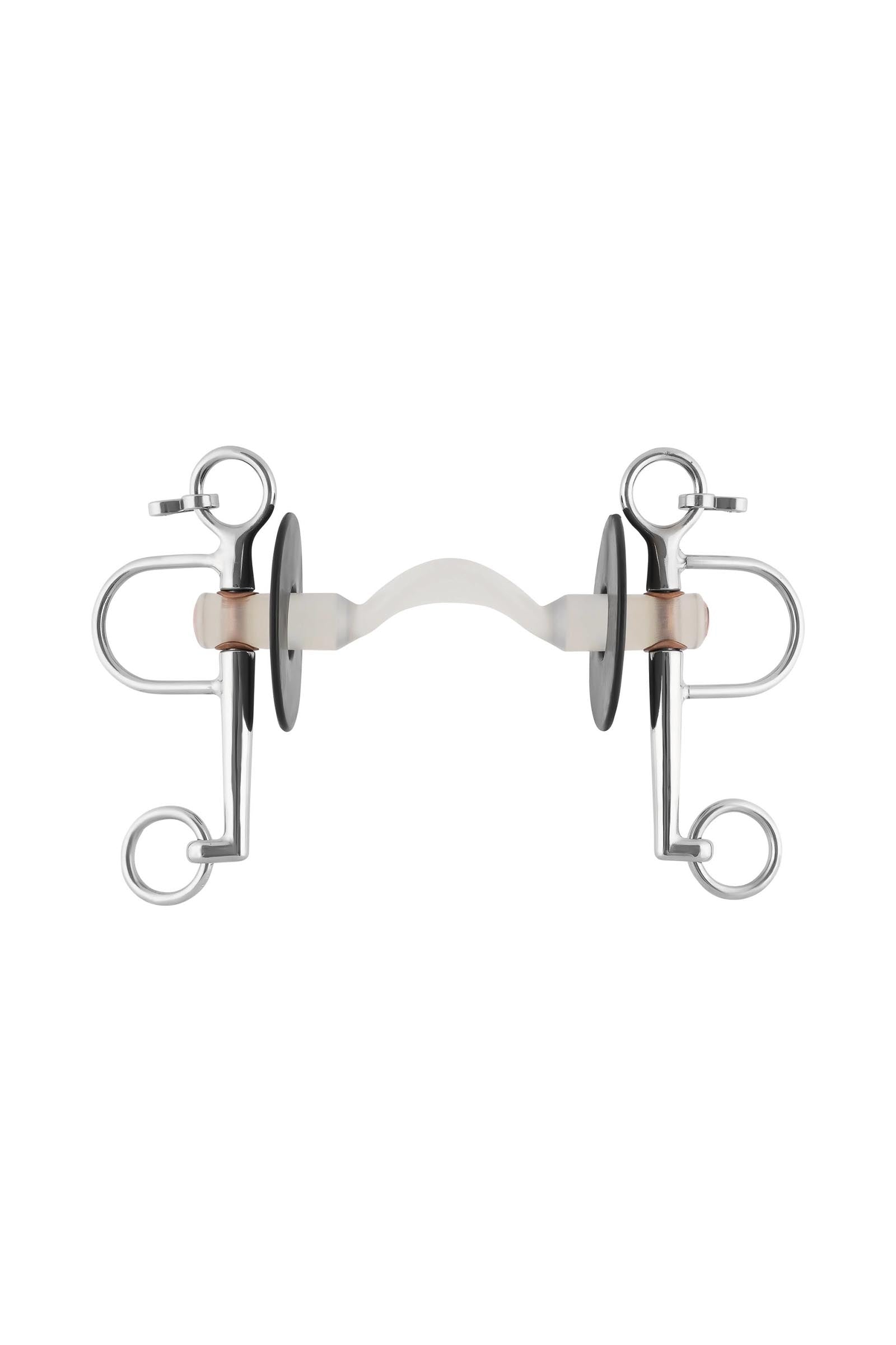 Sprenger Nathe pelham, 20 mm, harde stang met tongboog, korte scharen, thermoplast Bitten