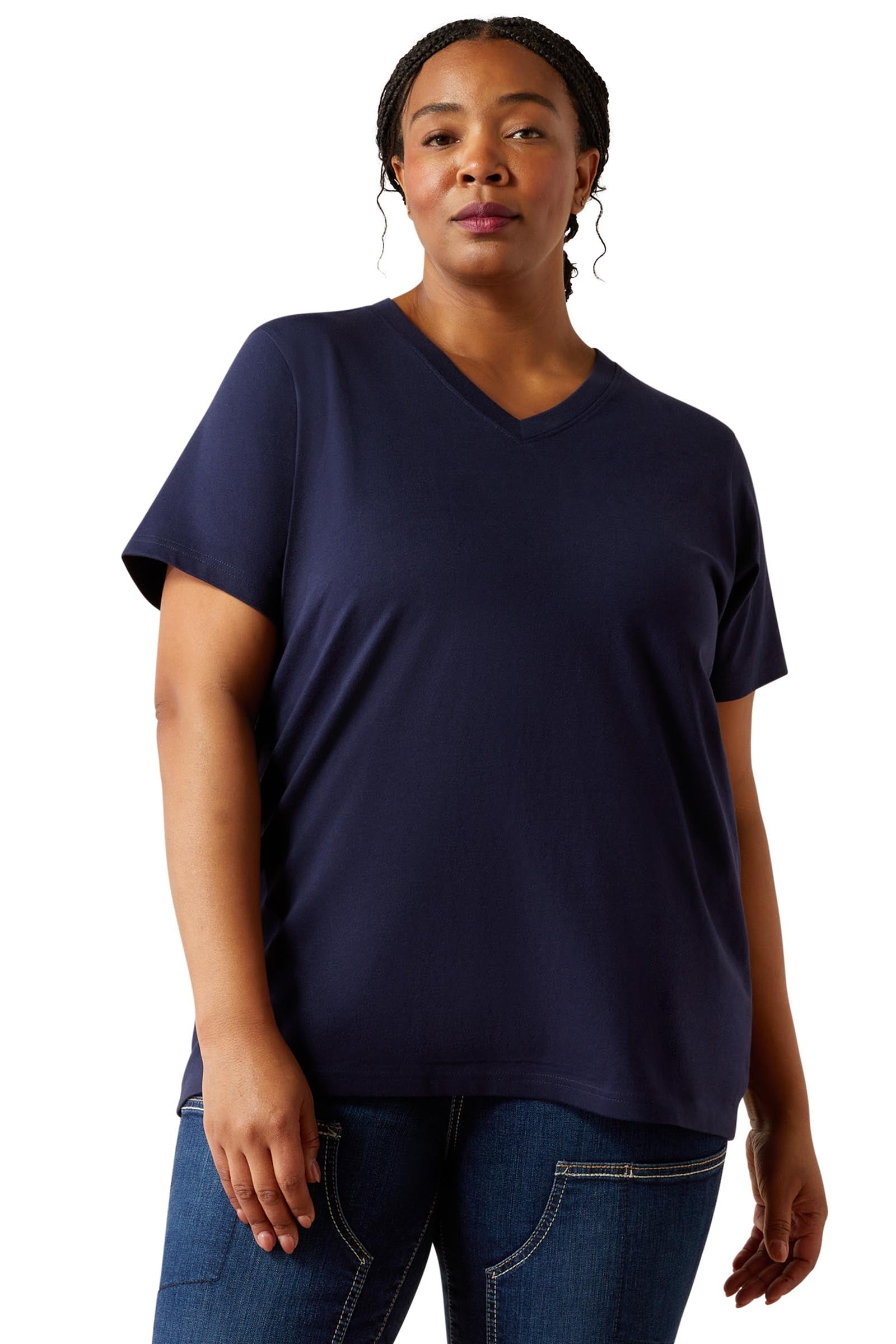 Ariat Rebar CottonStrong dames V-hals T-shirt Dames paardrijkleding