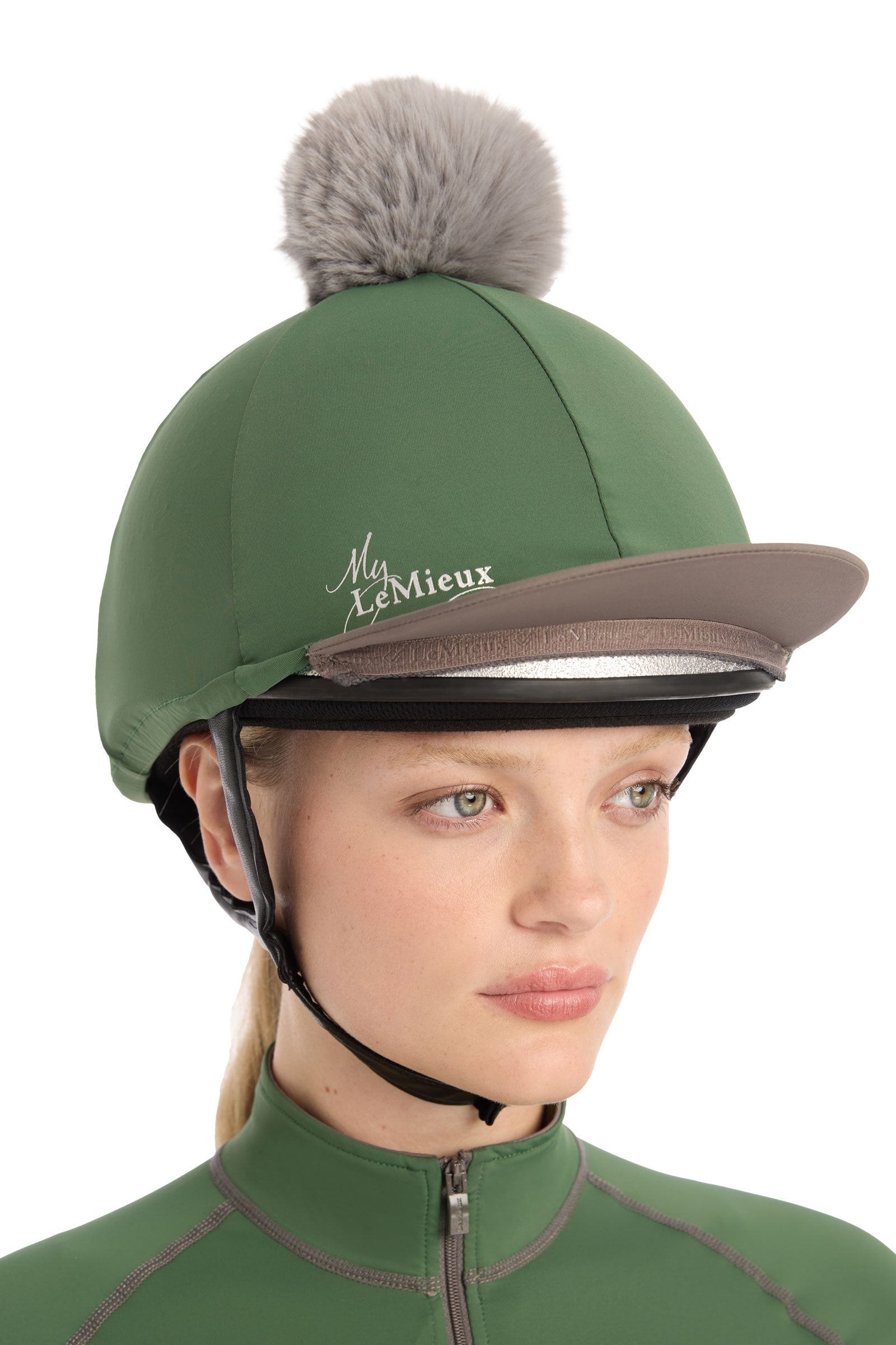 LeMieux Pom Pom Silk Helmet Cover Safety Equipment