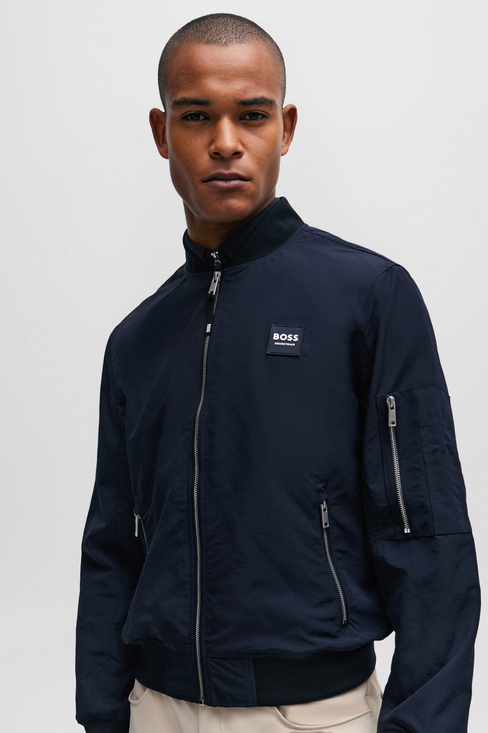 Boss Steve Pilot Bomber Jacket Mens Riding Clothing