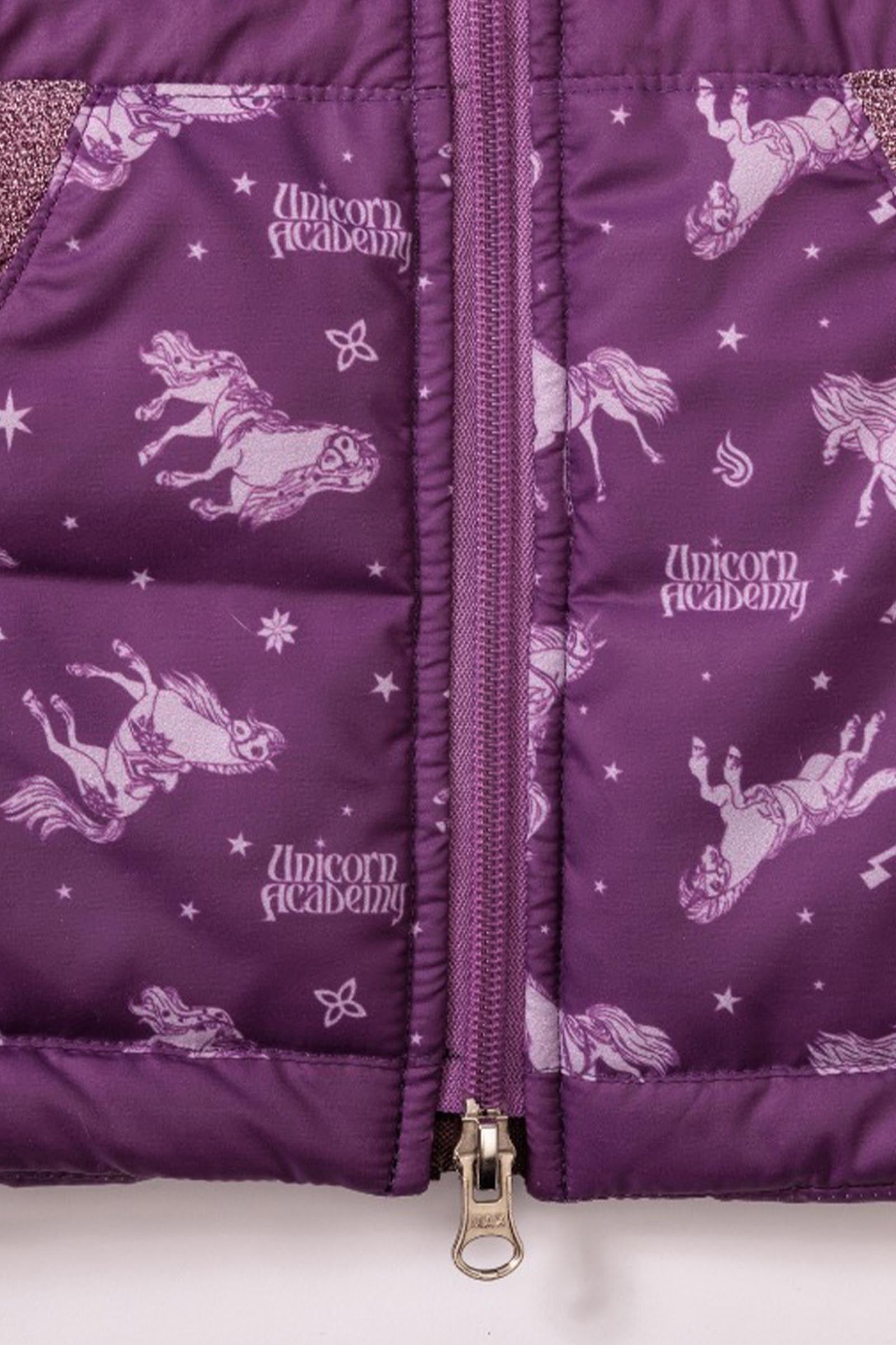 Kavalkade Unicorn Academy Kids´ Light Padded Vest With Glitter Kids Apparel