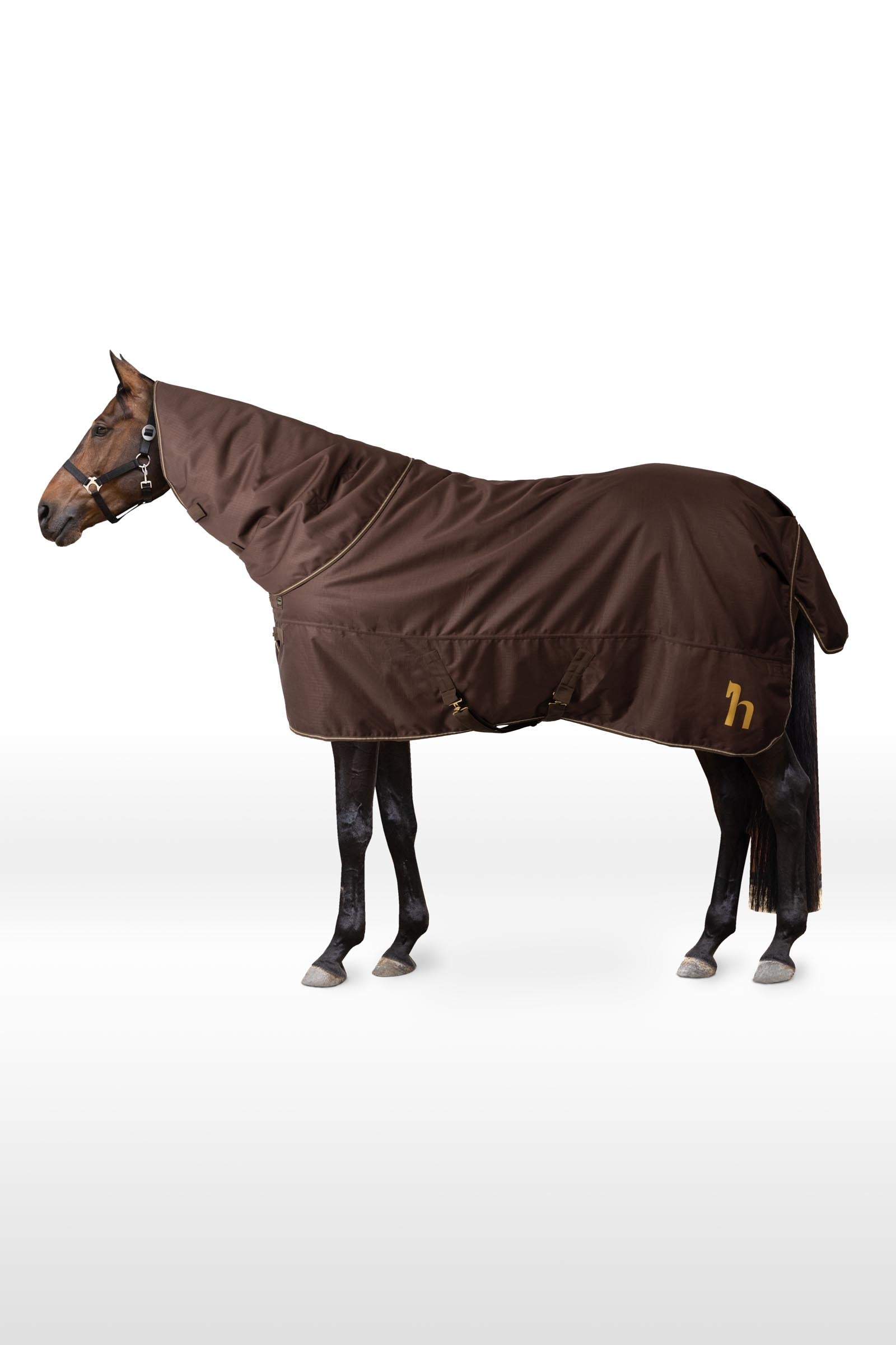 Horze 1200D outdoordeken met afneembaar halsstuk, 200 g Paardendekens
