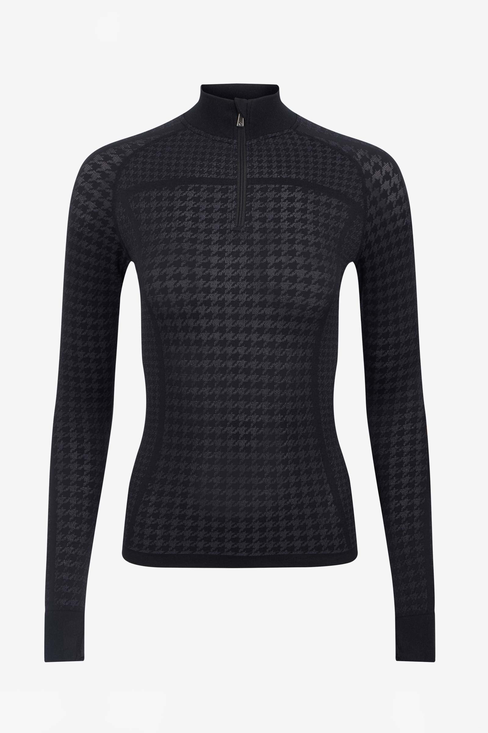 LeMieux Aspen Houndstooth Top with Quarter Zip Dames paardrijkleding