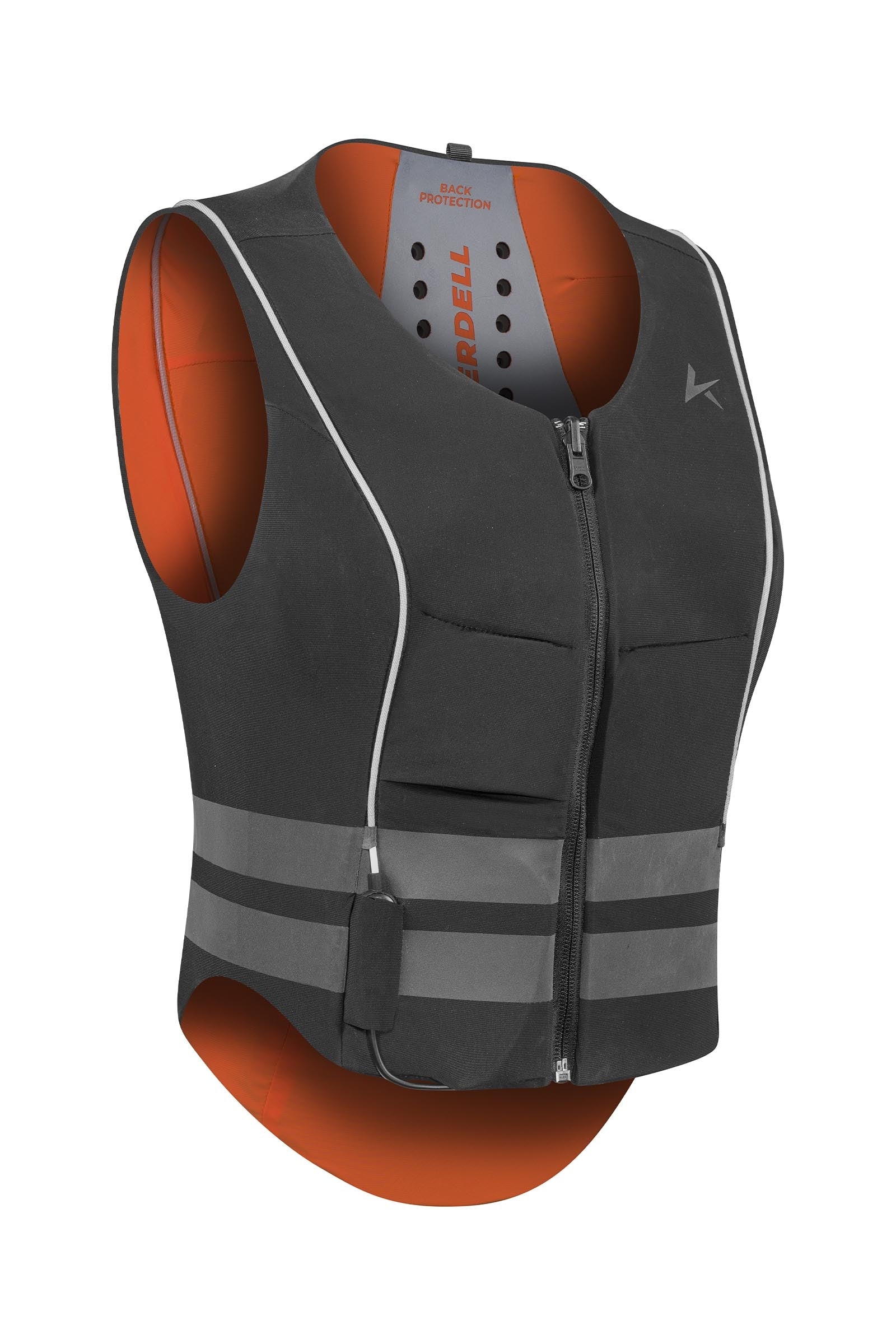 Komperdell FlexFit high visibility omkeerbaar ballistisch vest met rugbeschermer Paardrijcaps & Bodyprotectors