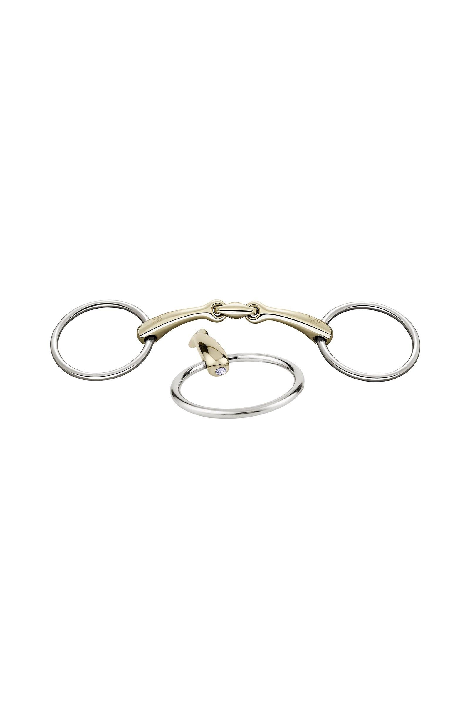 Sprenger Dynamic RS watertrens, dubbel gebroken, 16 mm, Sensogan, met kristallen Bitten