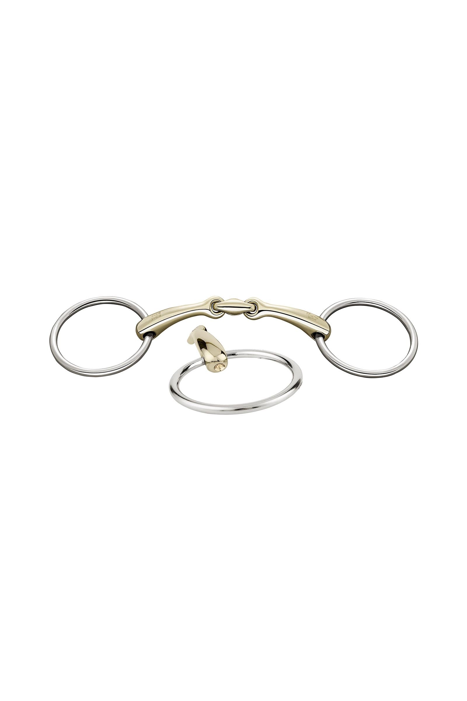 Sprenger Dynamic RS watertrens, dubbel gebroken, 16 mm, Sensogan, met kristallen Bitten