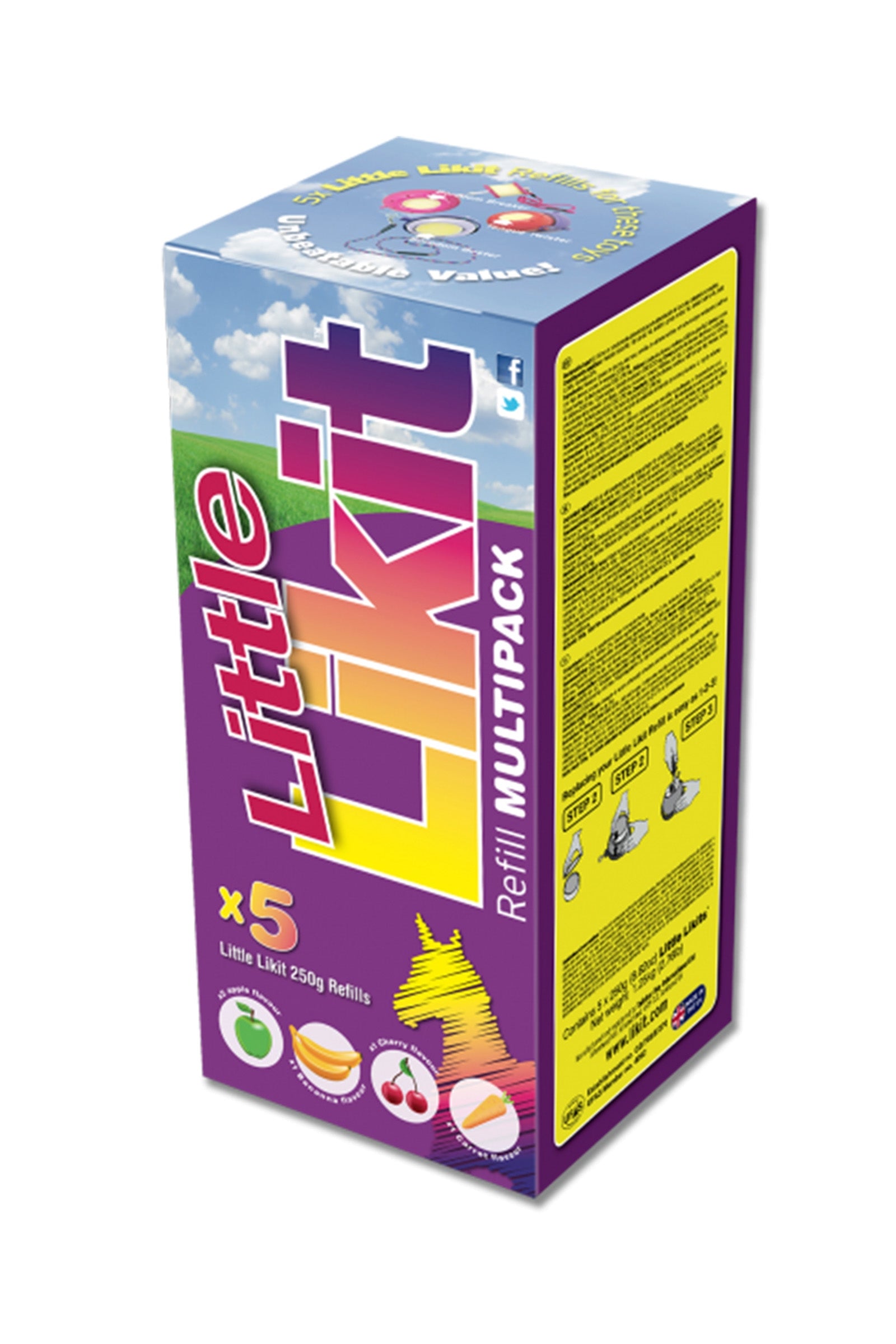 Likit 250 gram, multipack, banaan, wortel, kers, 2x appel Horse Feed & Nutrition